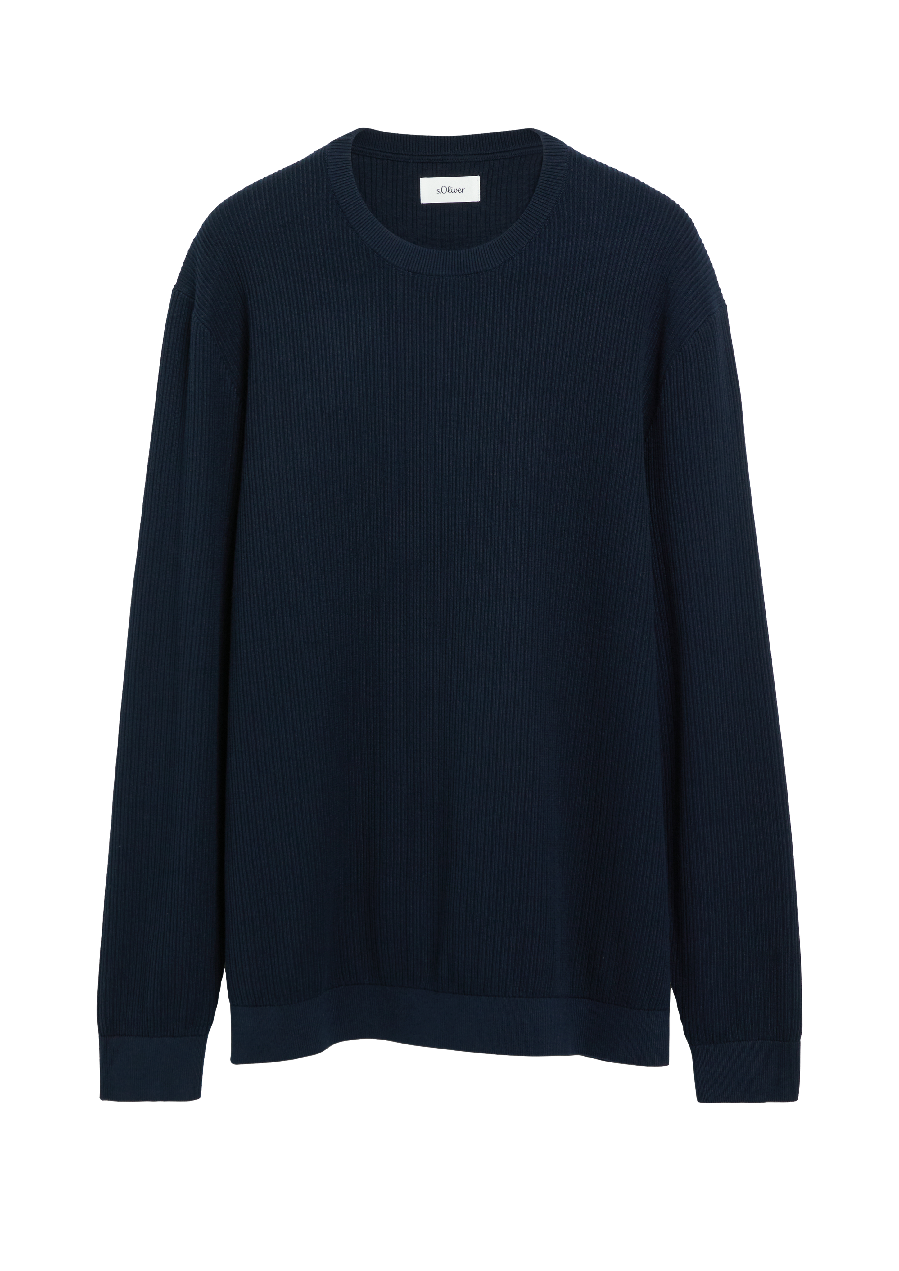 Baumwollpullover mit Rippstruktur