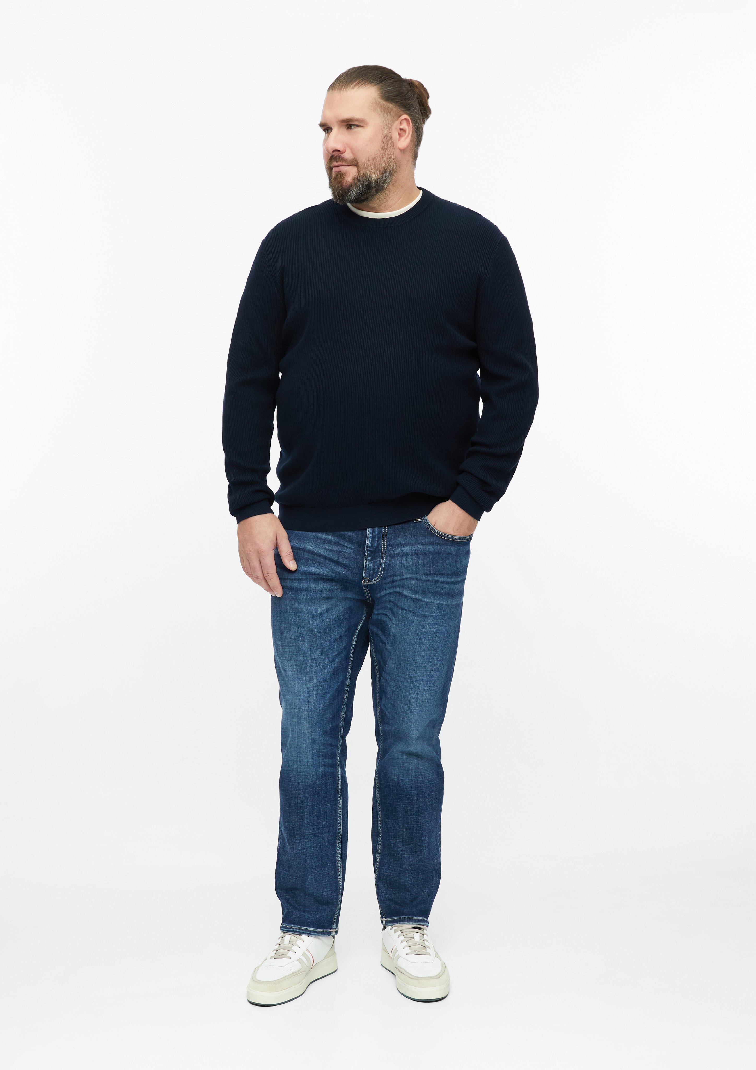 Hommes Pull en coton à côtes en bleu de s.Oliver Men Big Sizes