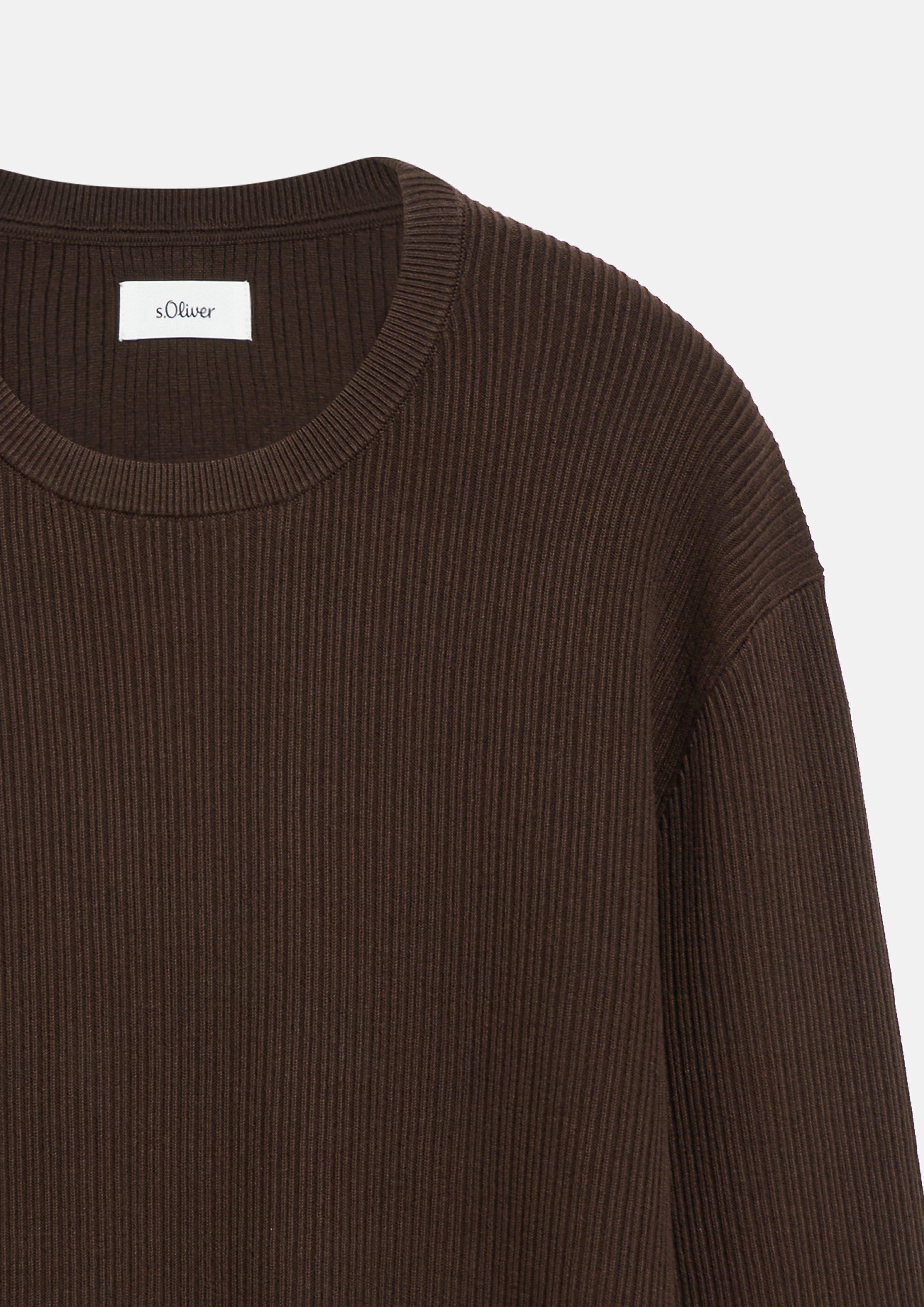 Men Knitted jumper in brown by s.Oliver Men Big Sizes