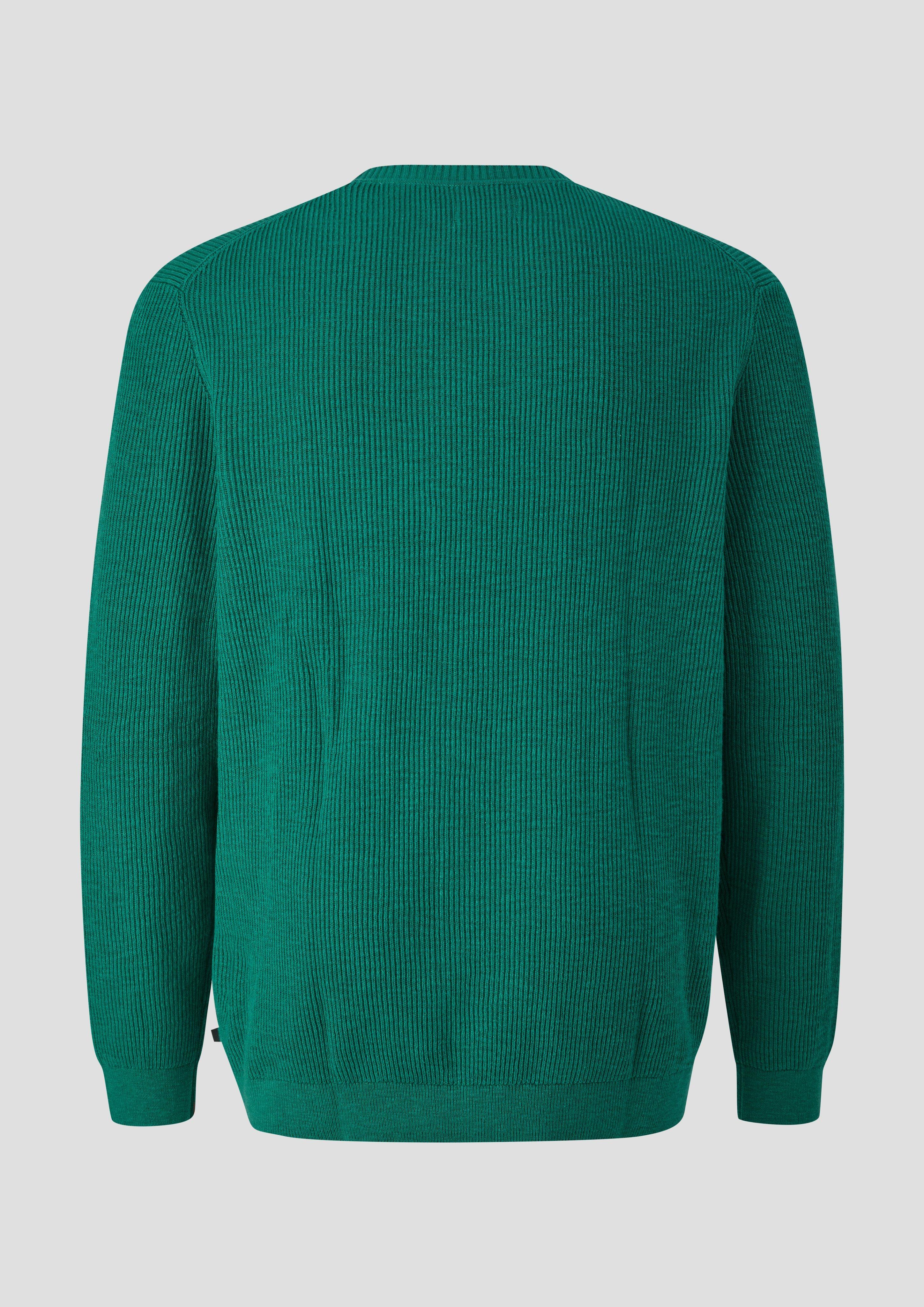 Heren Gebreide trui in groen van s.Oliver Men Big Sizes