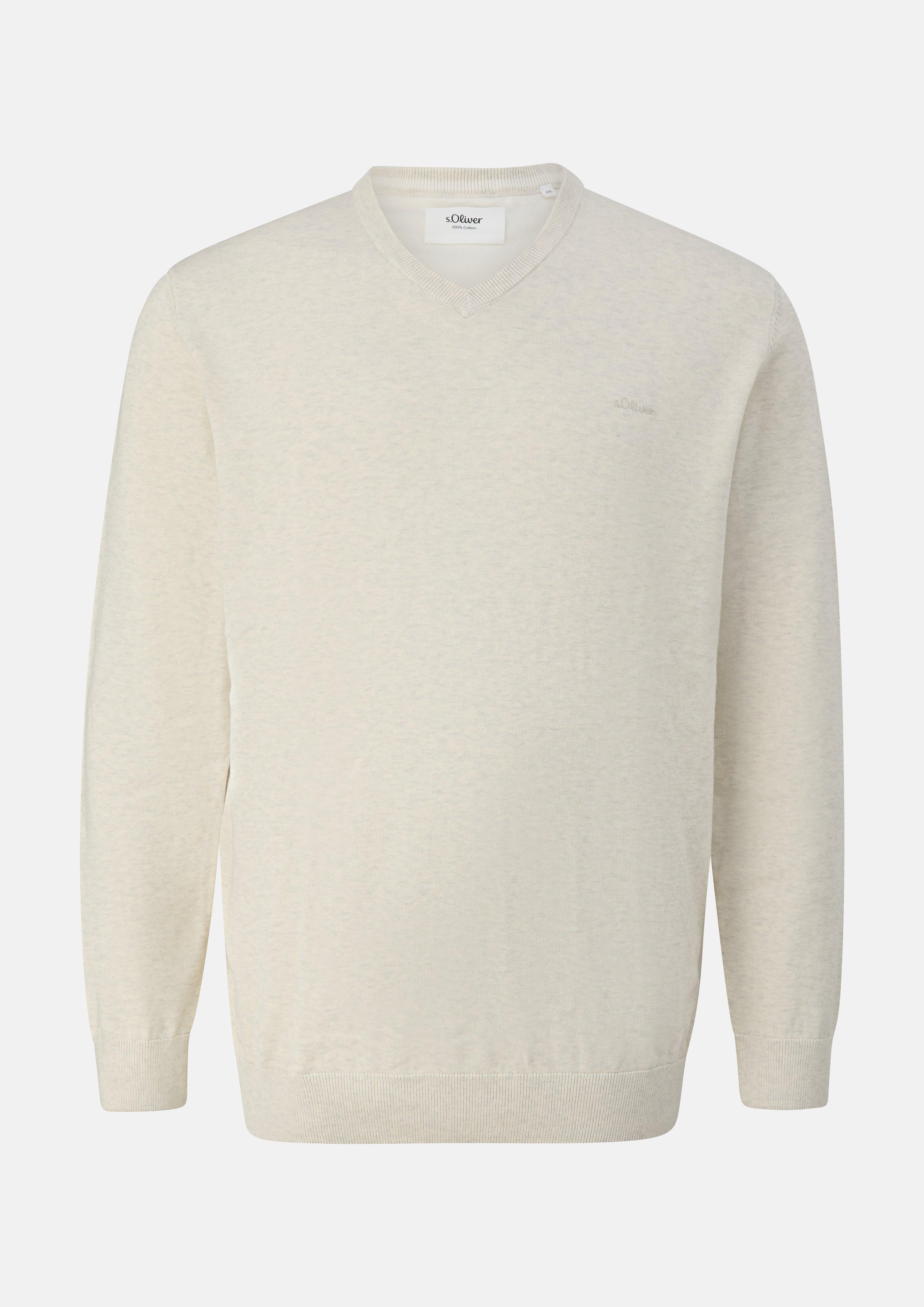 Hommes Pull en tricot en beige de s.Oliver Men Big Sizes