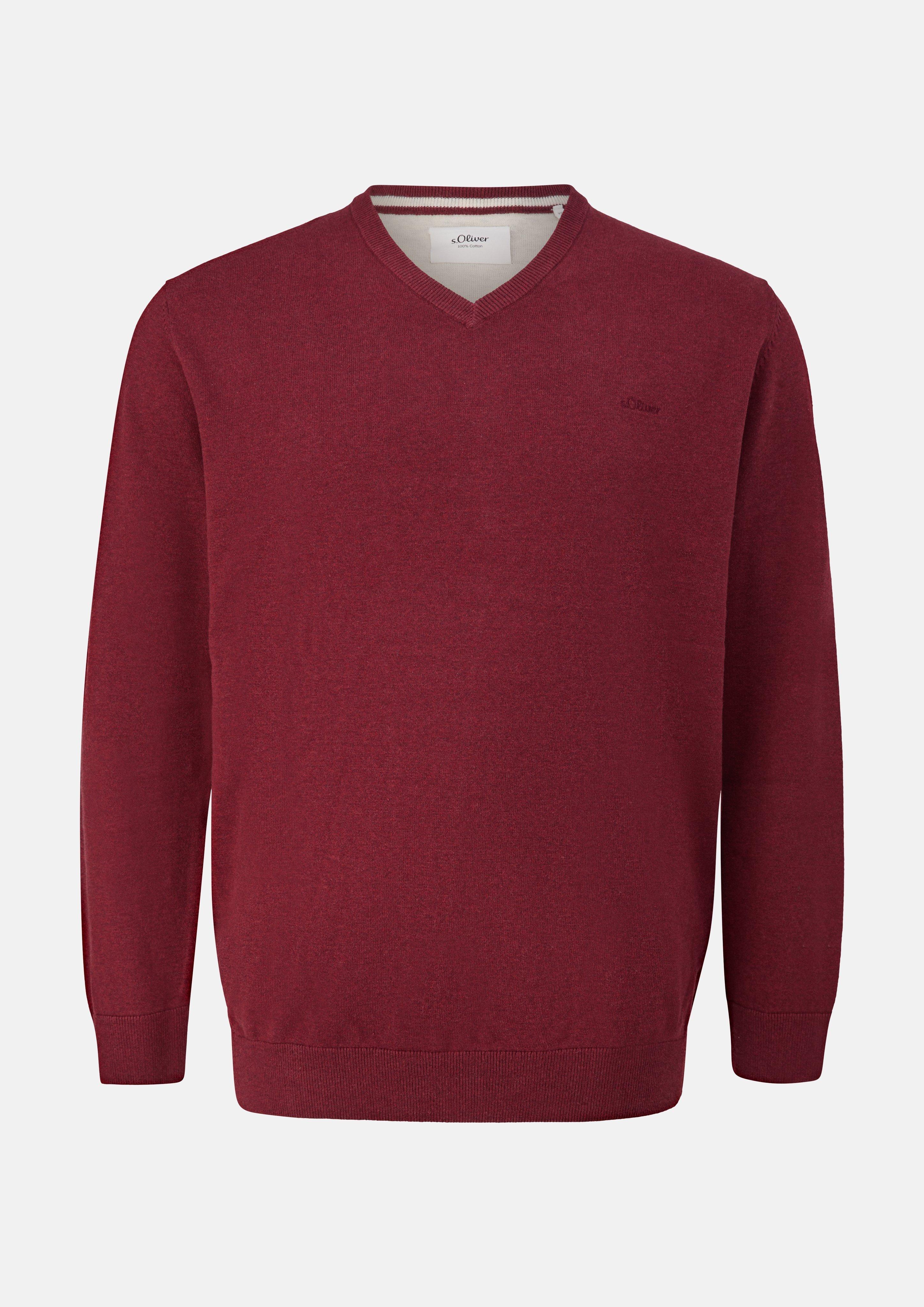 Hommes Pull en tricot en rouge de s.Oliver Men Big Sizes