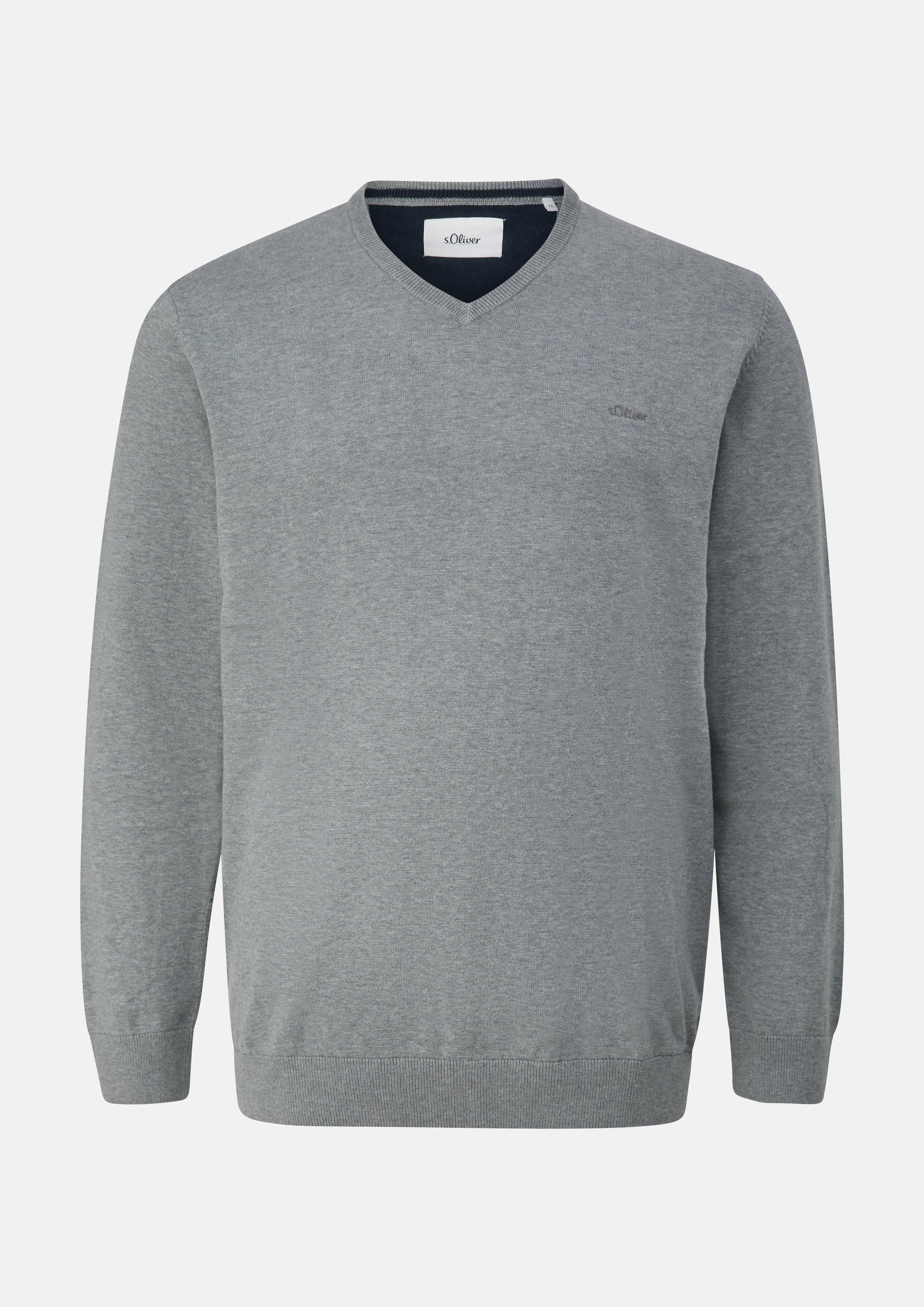 Hommes Pull en tricot en gris de s.Oliver Men Big Sizes