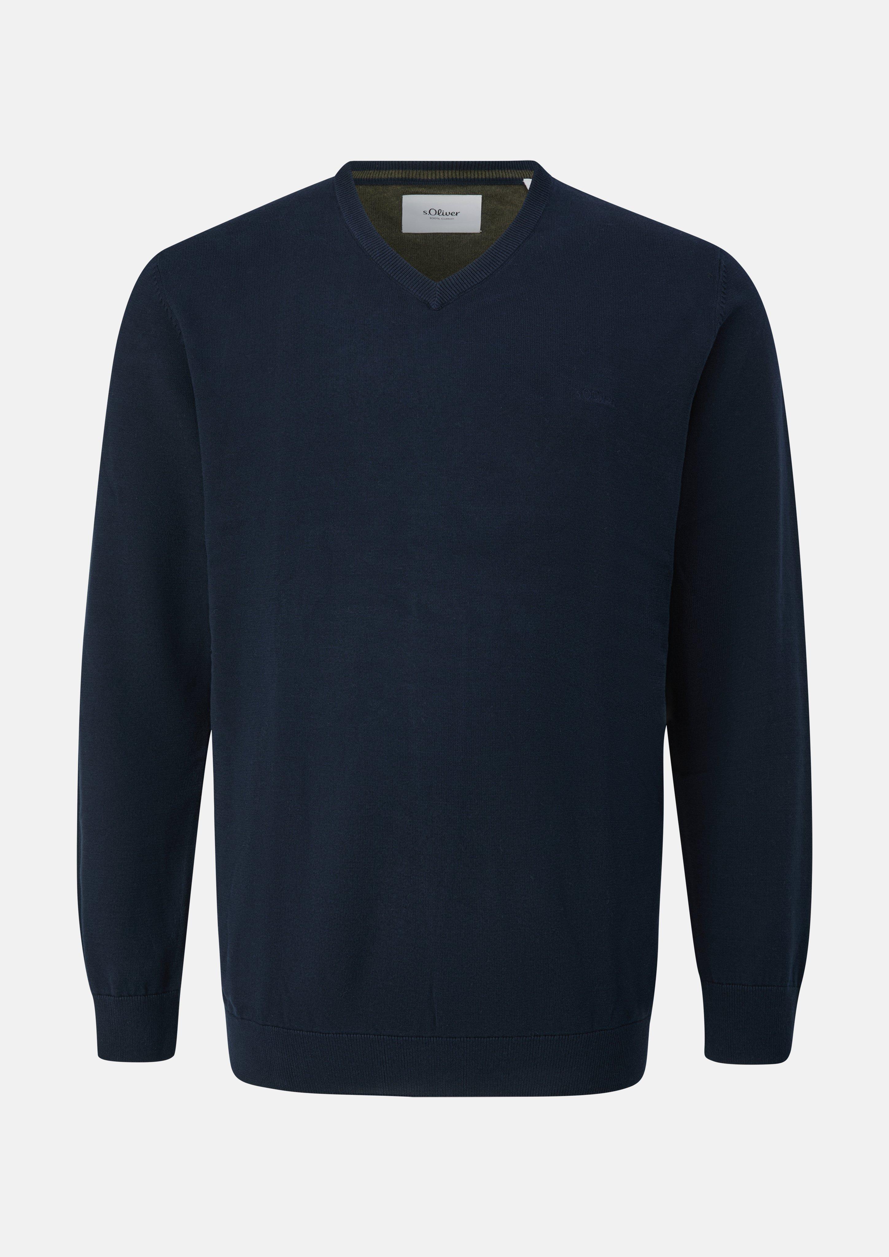 Hommes Pull en tricot en noir de s.Oliver Men Big Sizes