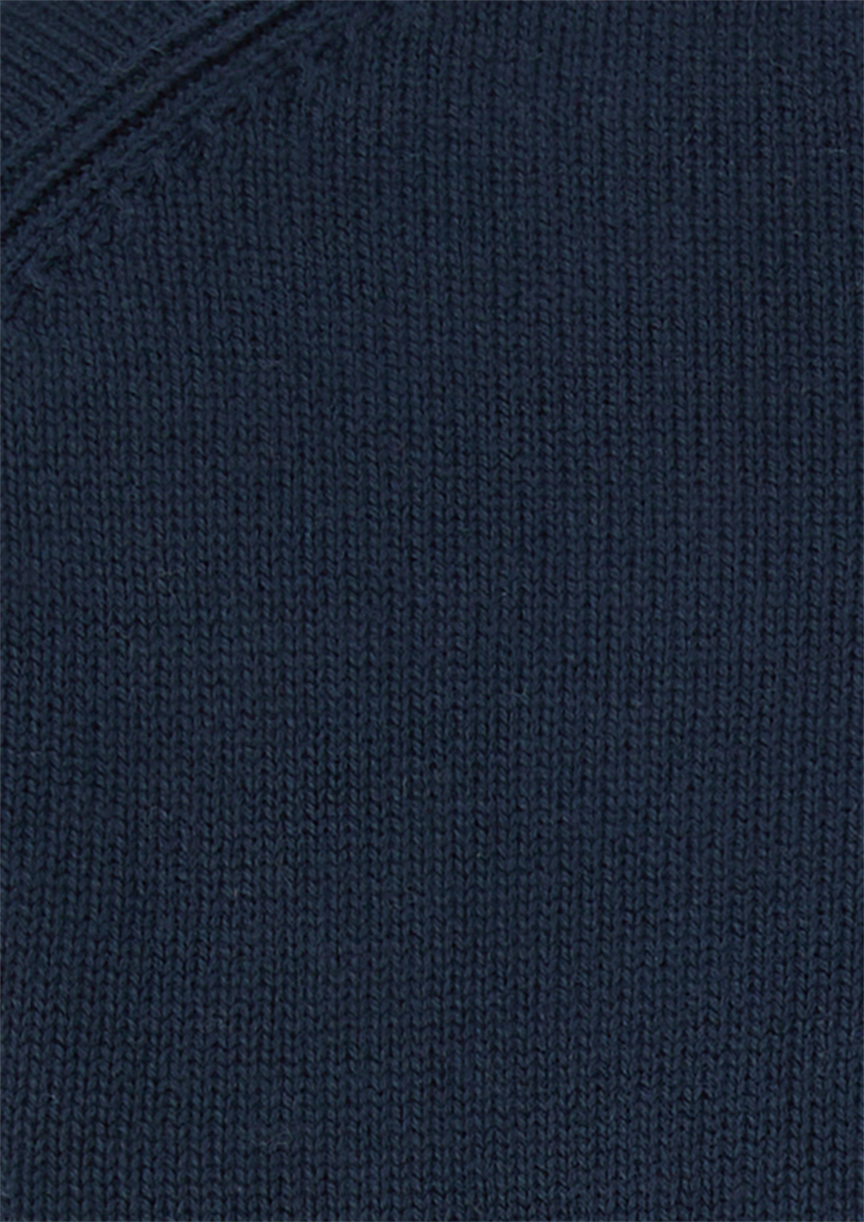 Herren Rundhals-Strickpullover aus Baumwolle in blau von s.Oliver Men Big Sizes
