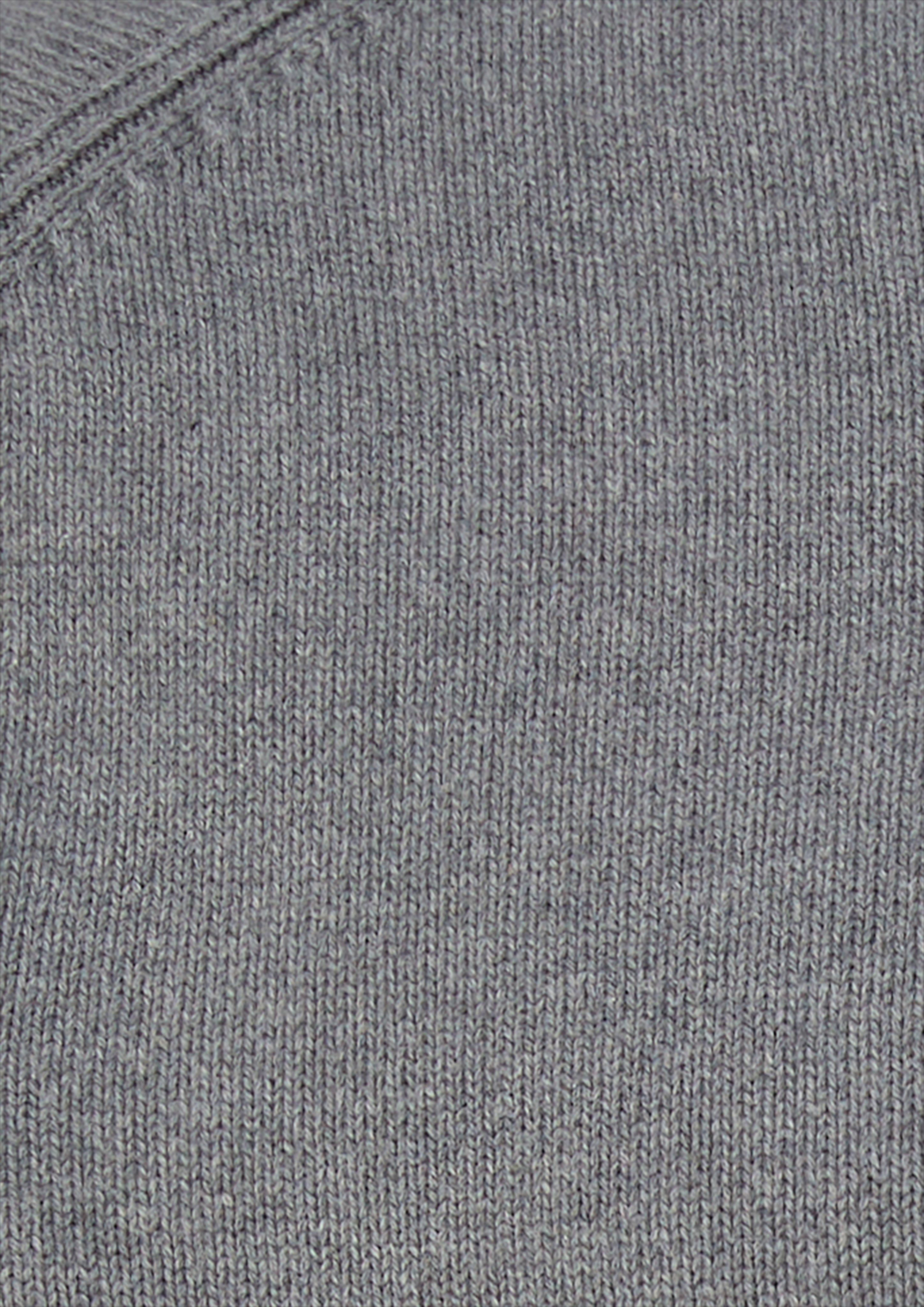Herren Rundhals-Strickpullover aus Baumwolle in grau von s.Oliver Men Big Sizes