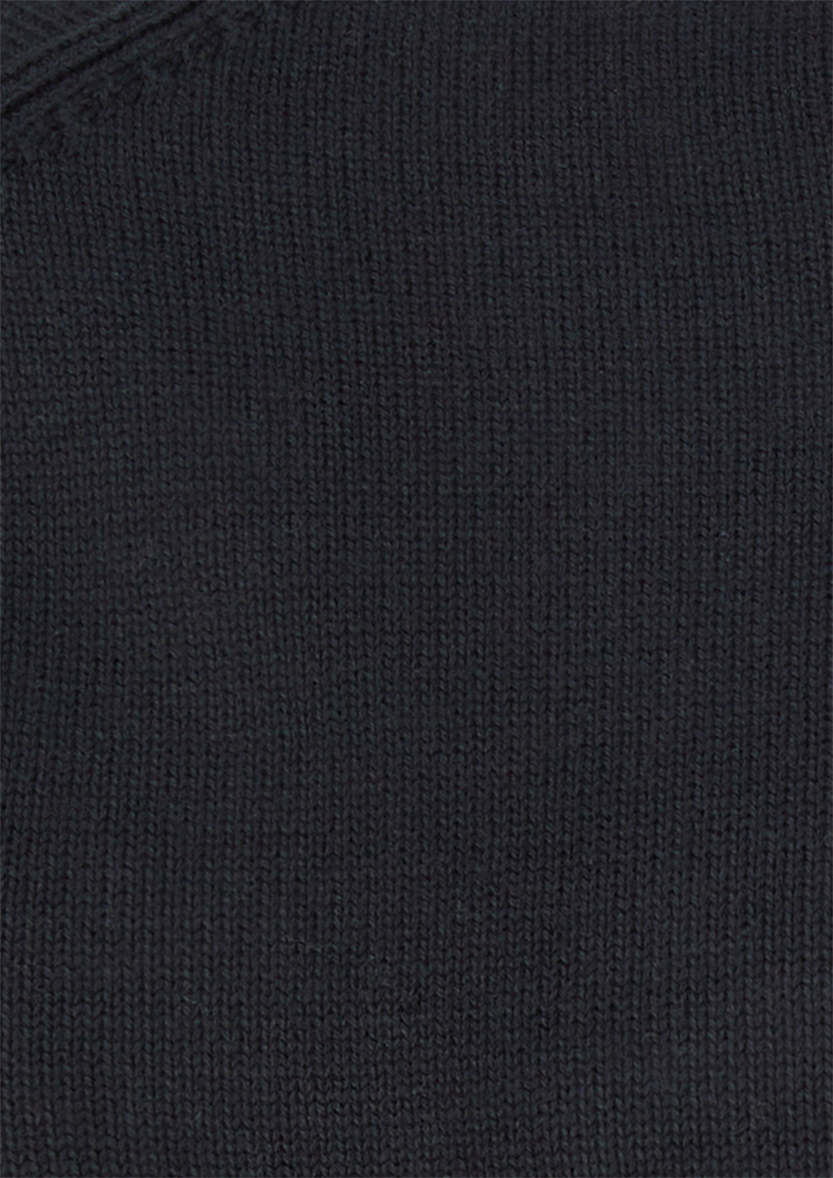 Herren Rundhals-Strickpullover aus Baumwolle in schwarz von s.Oliver Men Big Sizes