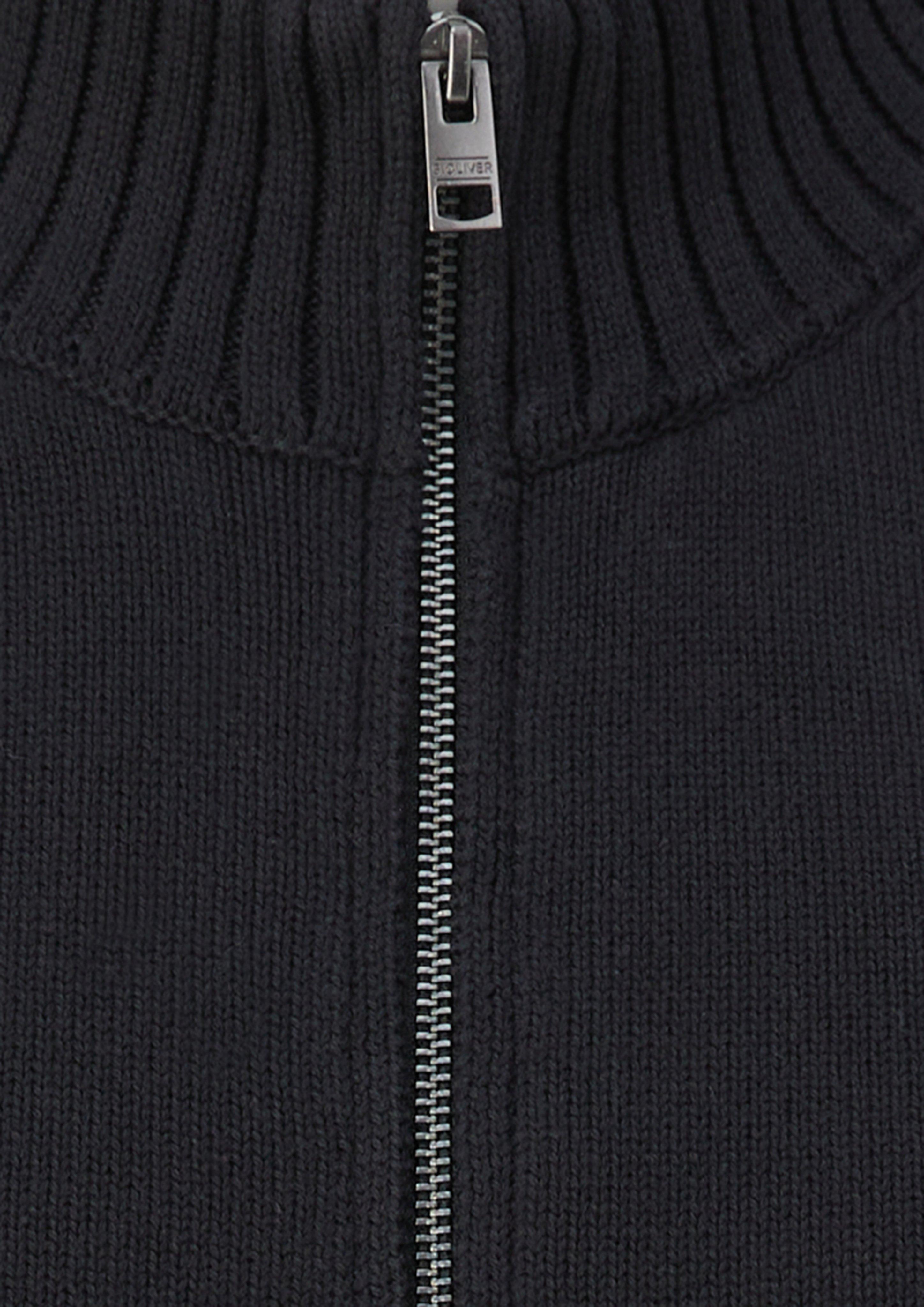 Hommes Veste en tricot en noir de s.Oliver Men Big Sizes