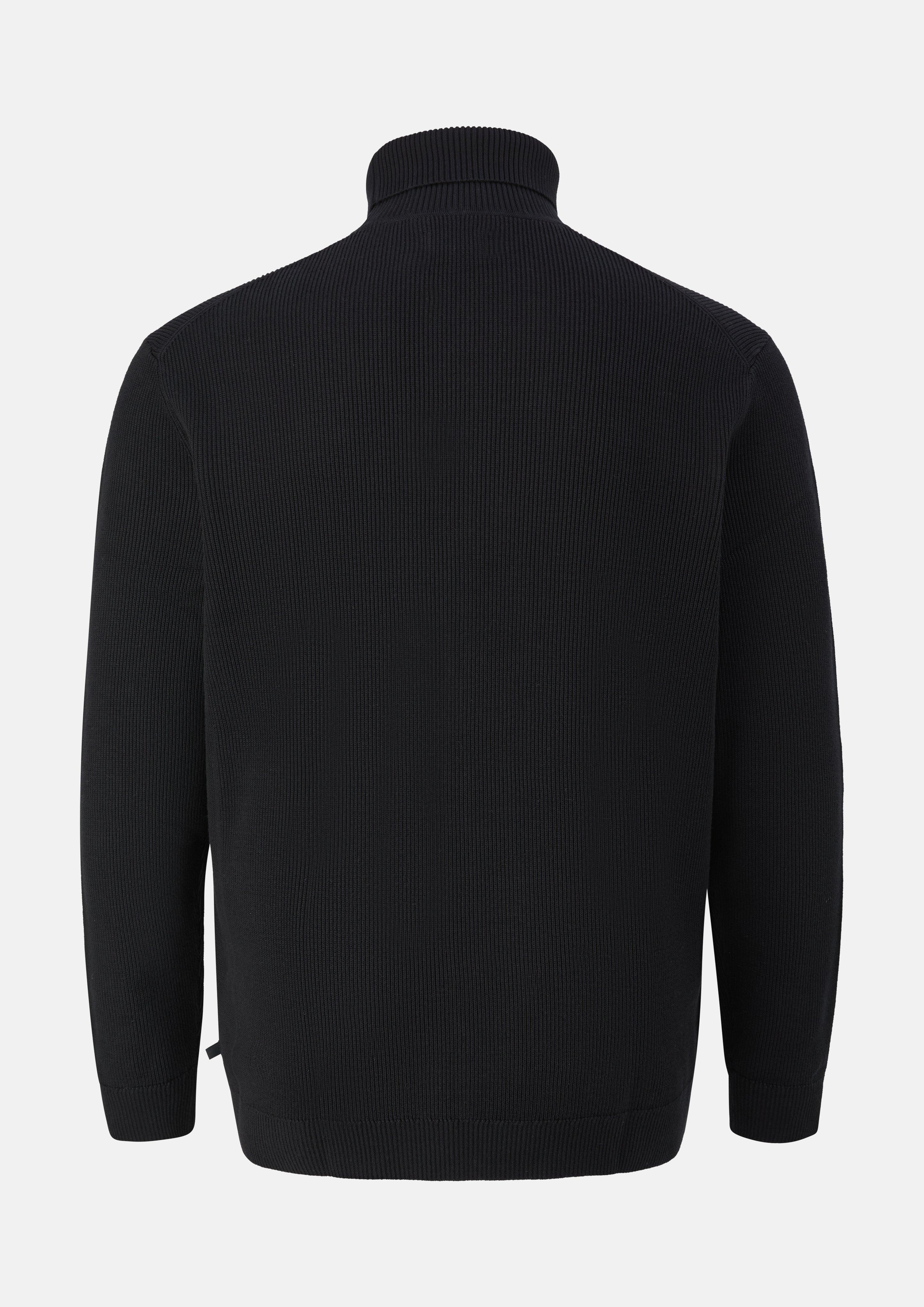 Men Knitted pullover in black by s.Oliver Men Big Sizes