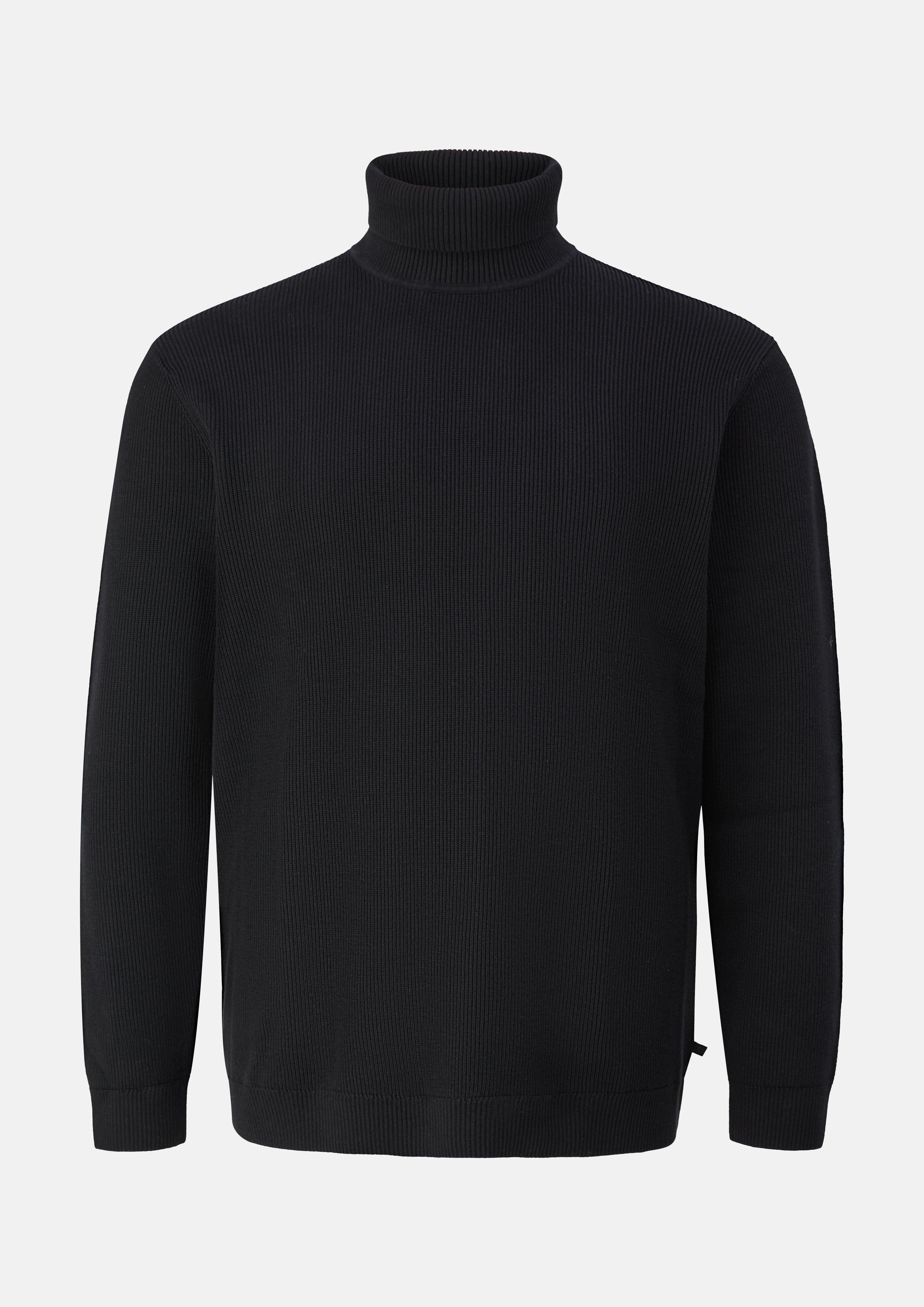 Knitted pullover in black by s.Oliver Men Big Sizes