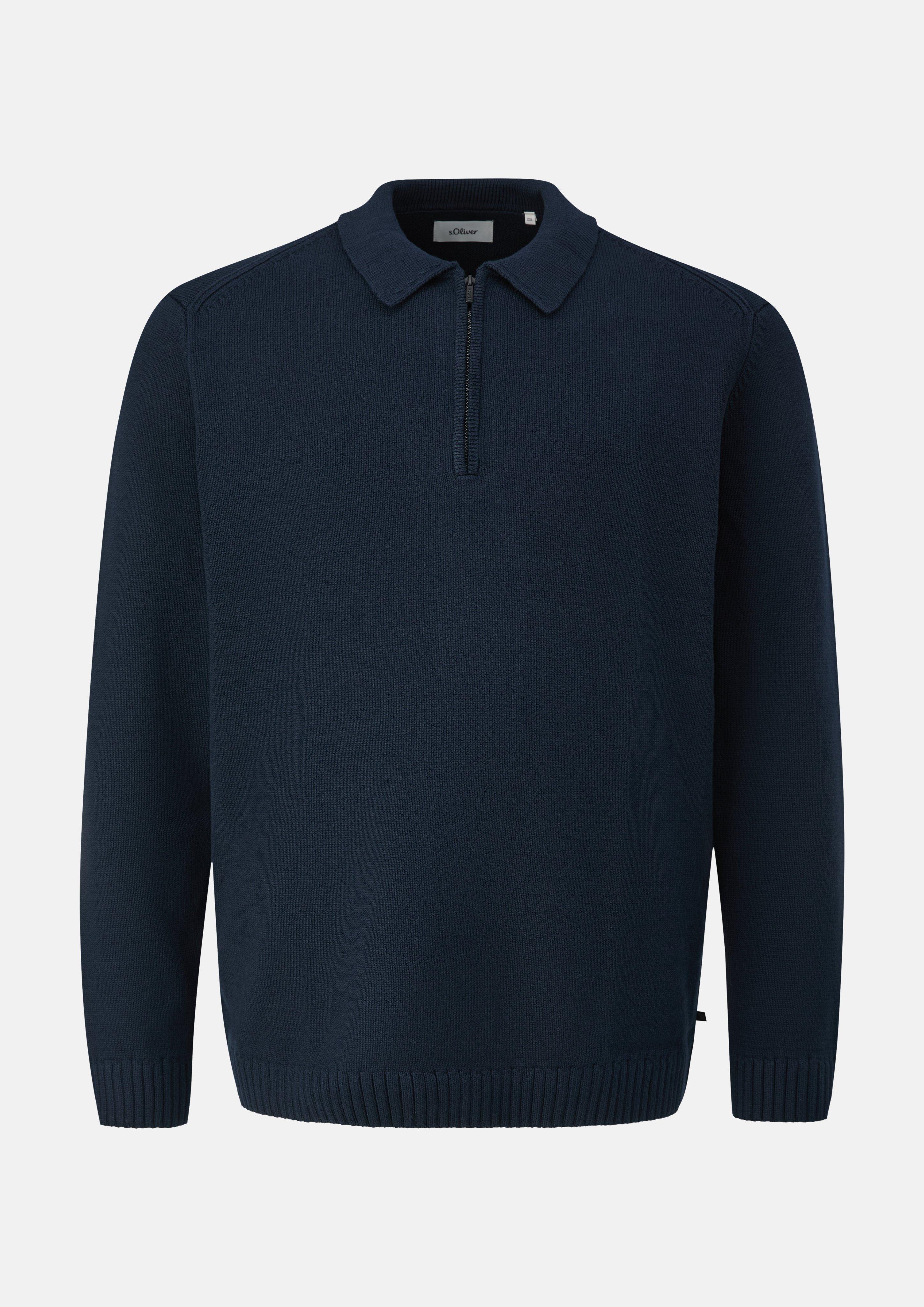 Knitted pullover in navy by s.Oliver Men Big Sizes