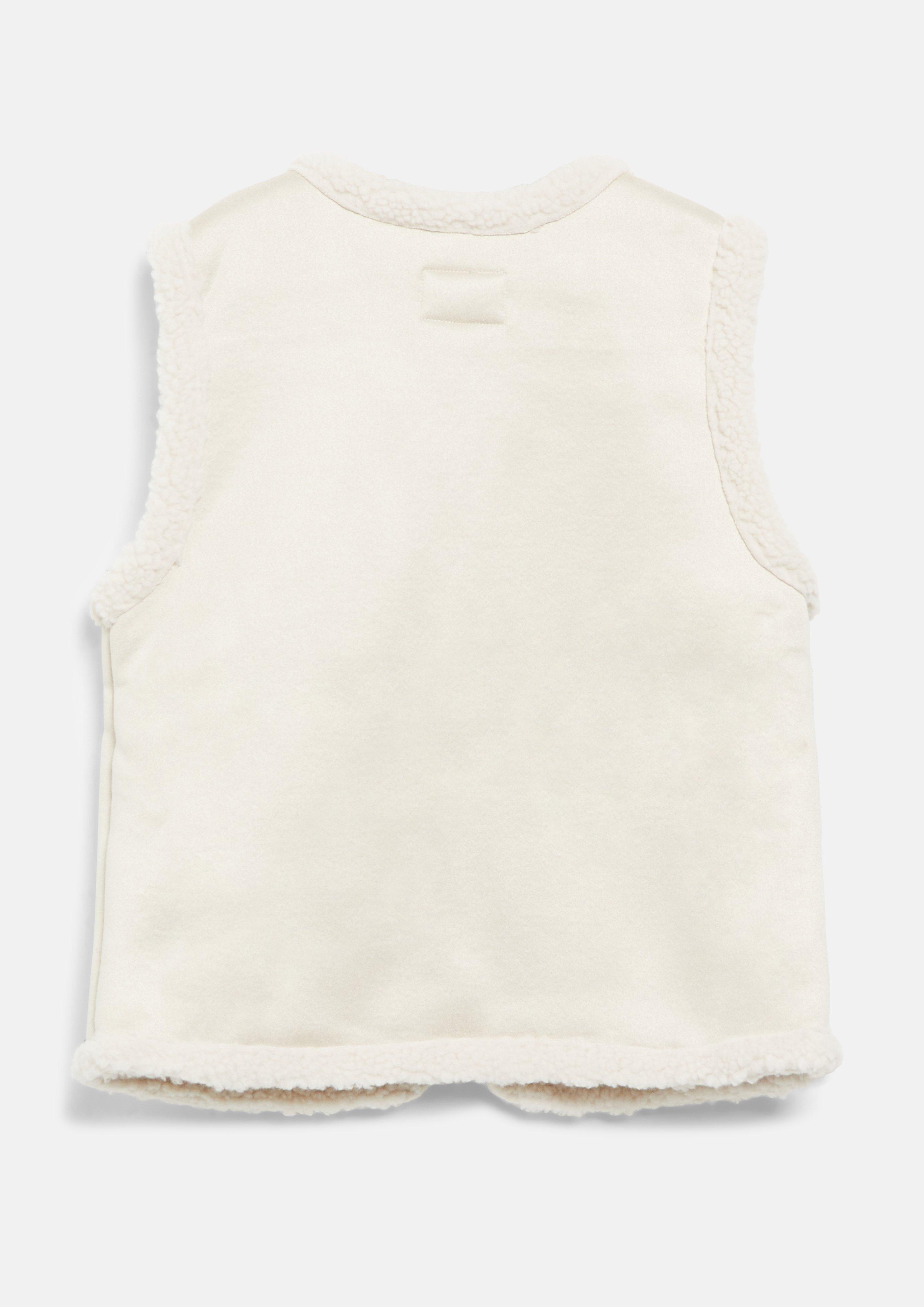Kinder Teddyplüschweste in creme von s.Oliver