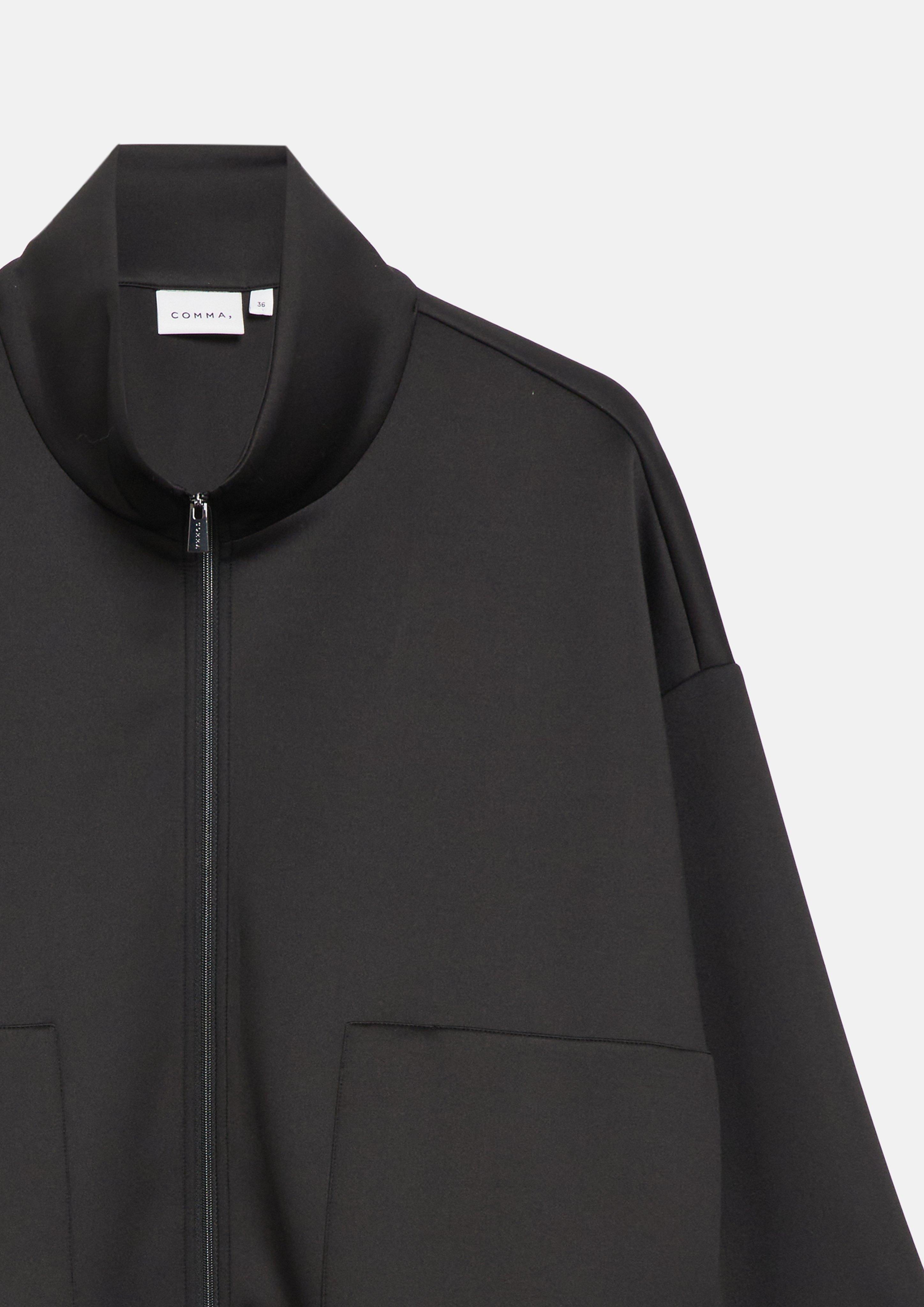Boxy Scuba-Jacke in schwarz von COMMA