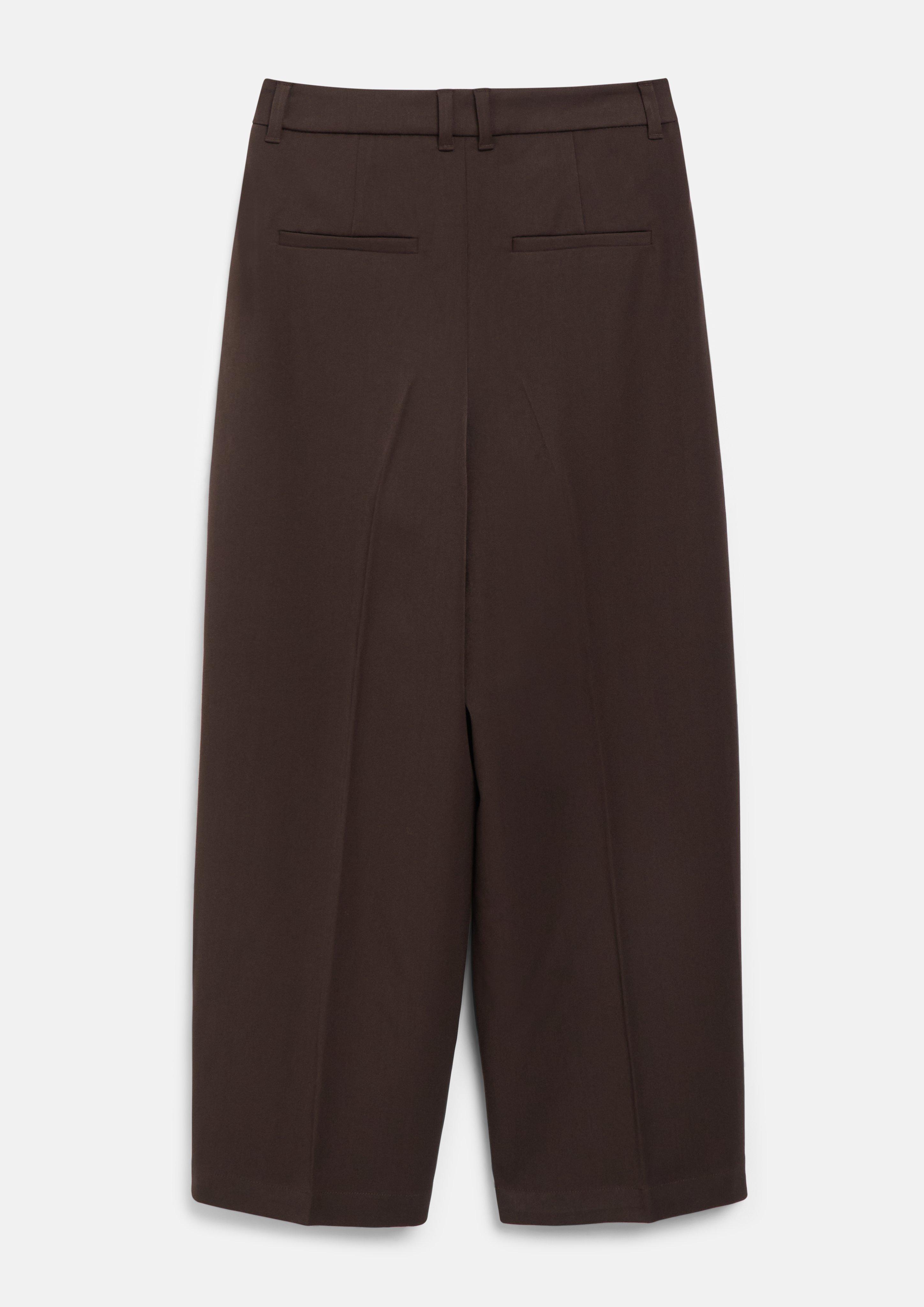 Femmes Pantalon en sergé à jambes évasées en brun de s.Oliver