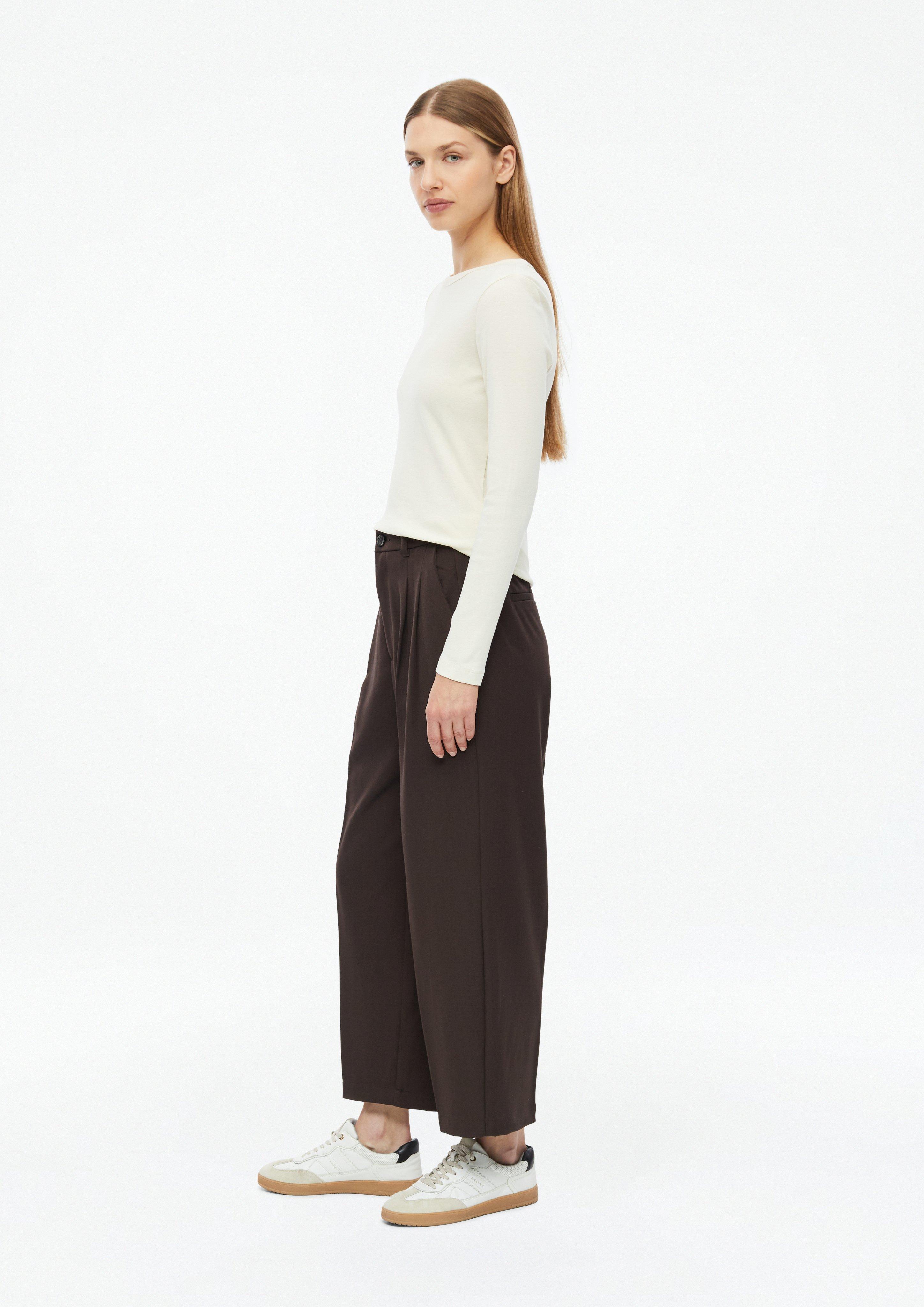 Damen Ankle-Hose mit Barrel Leg in braun von s.Oliver