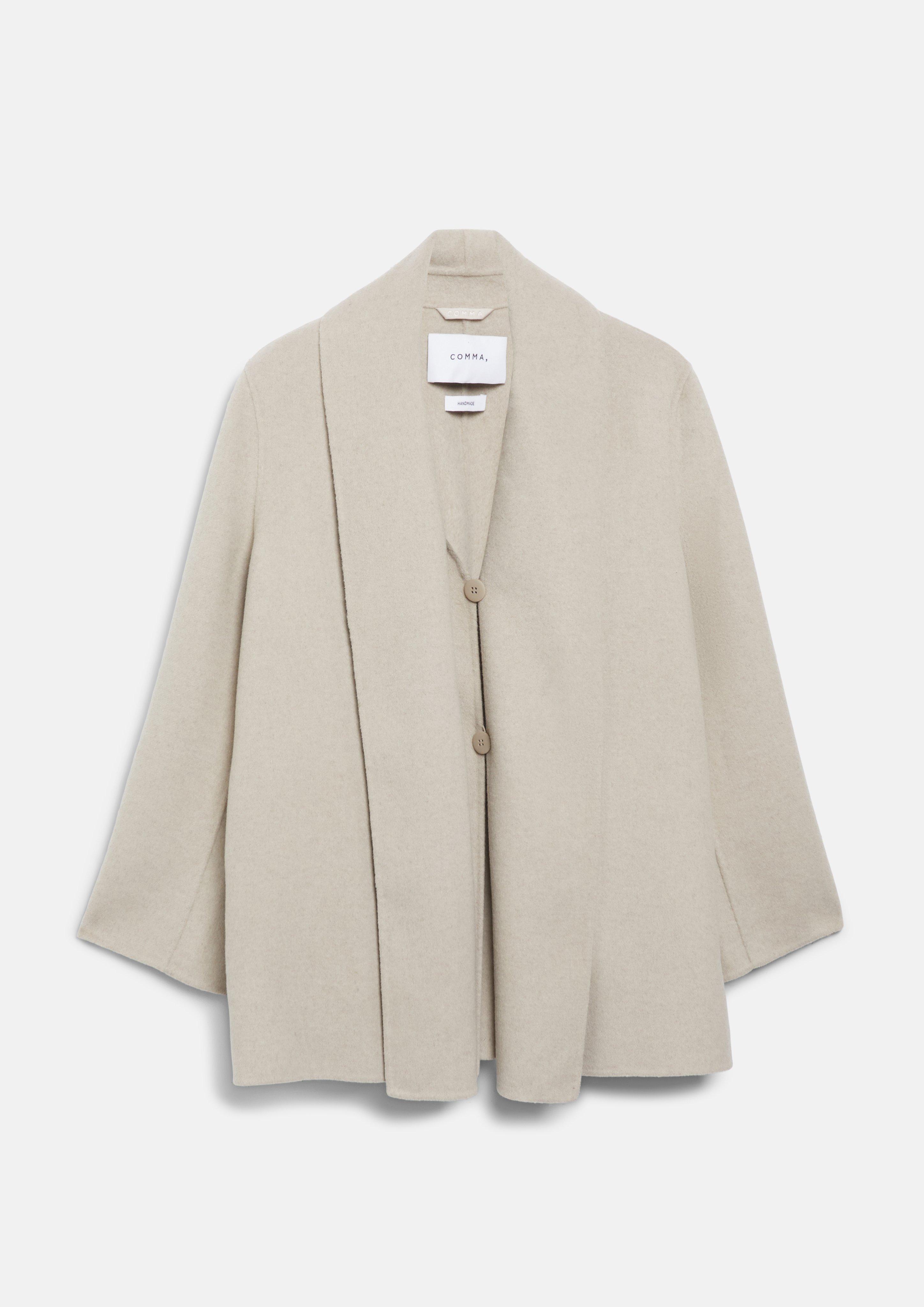 Damen Outdoor-Jacke aus Doubleface mit Schalkragen in braun von COMMA