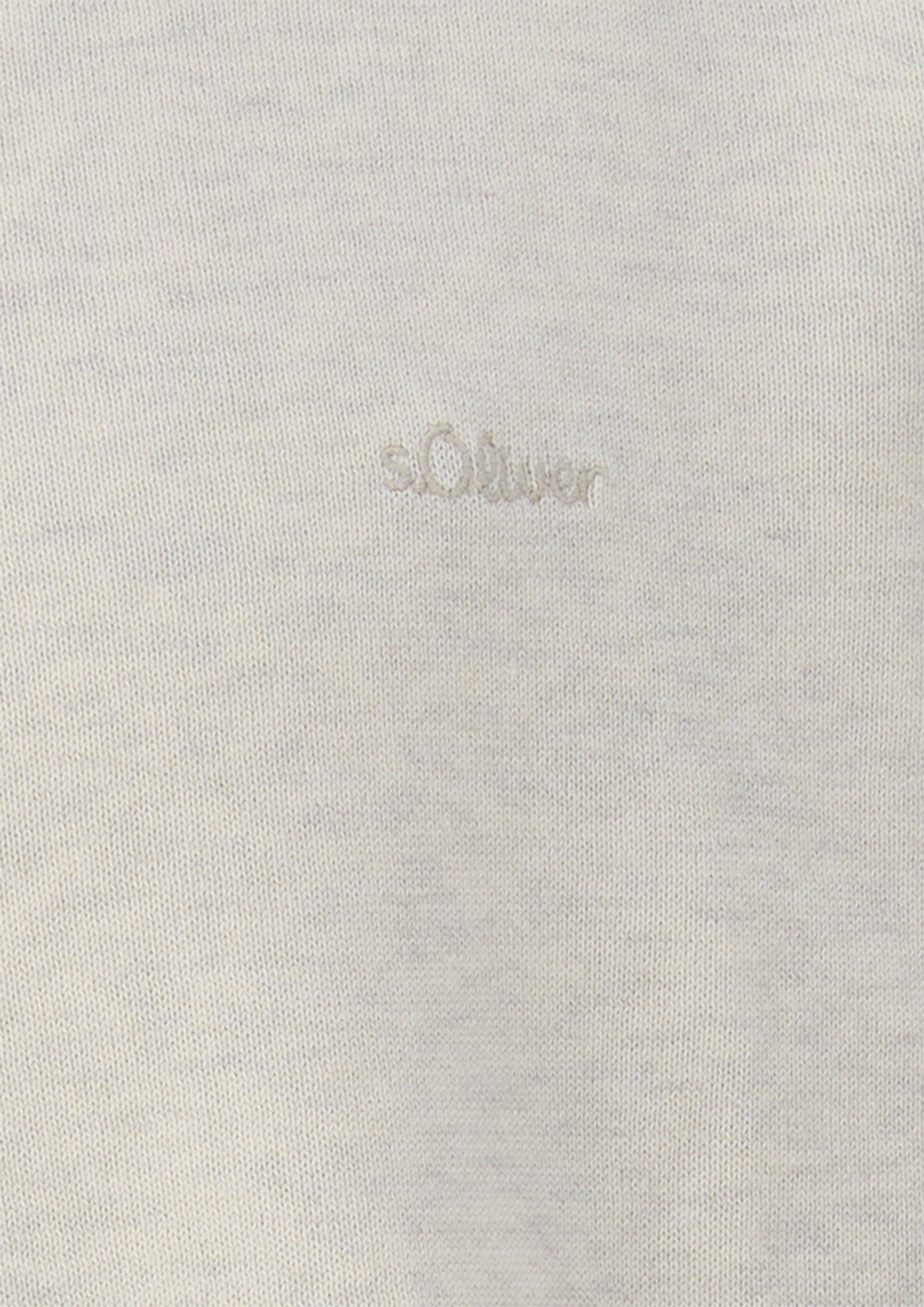 Heren Gebreide trui in crème van s.Oliver Men Tall Sizes