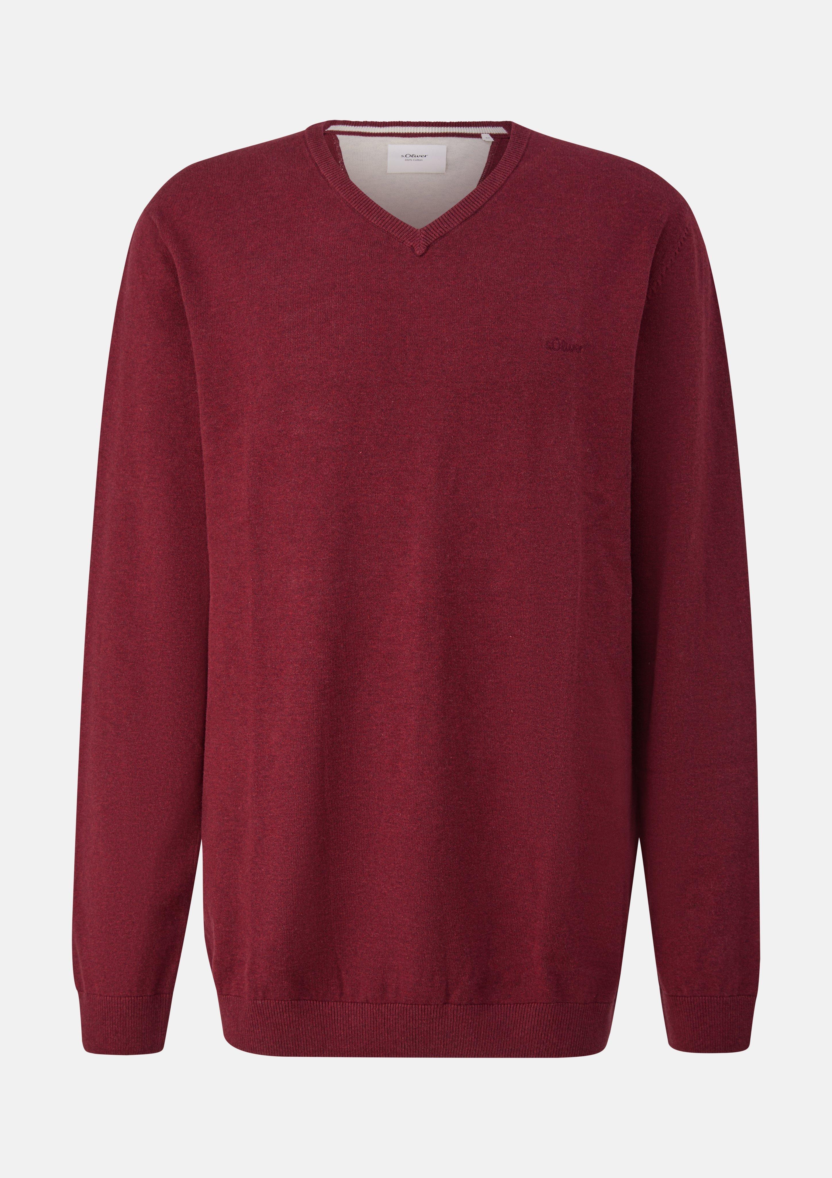 Hommes Pull en tricot en rouge de s.Oliver Men Tall Sizes