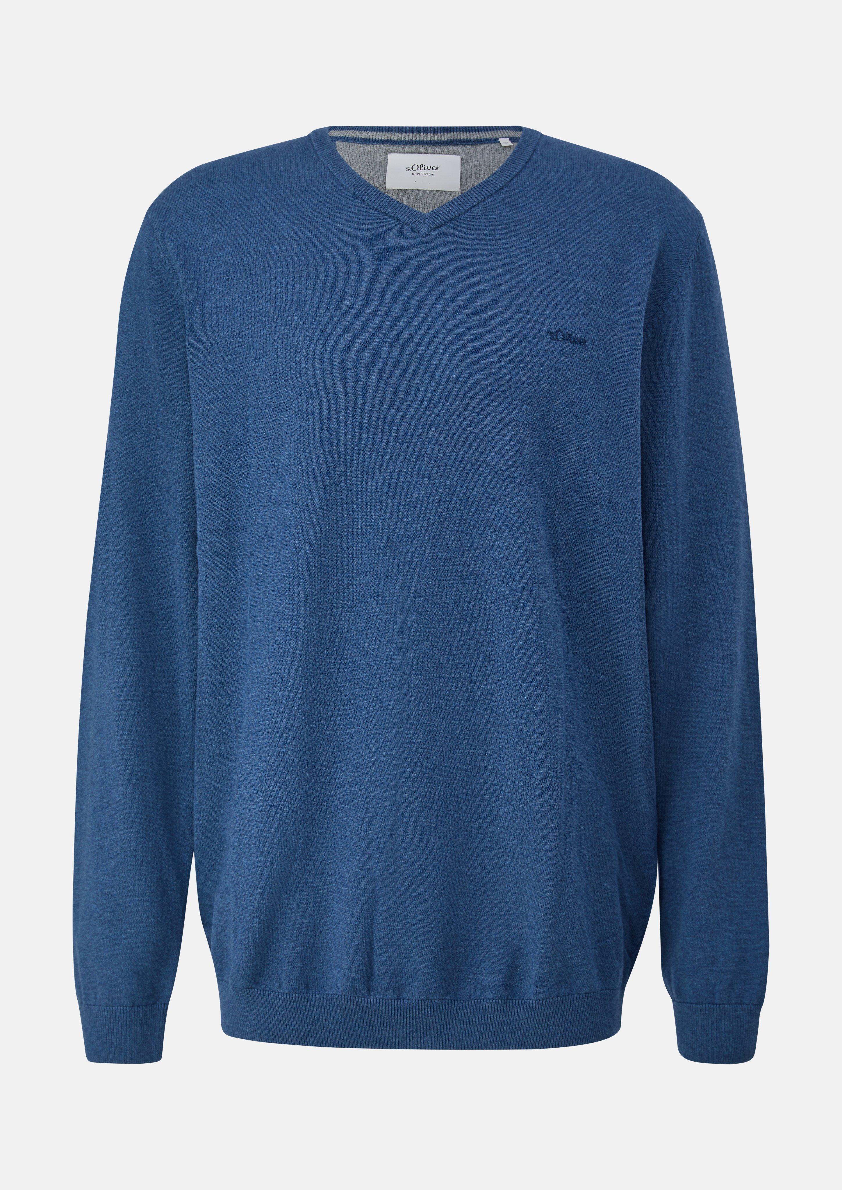Hommes Pull en tricot en bleu de s.Oliver Men Tall Sizes