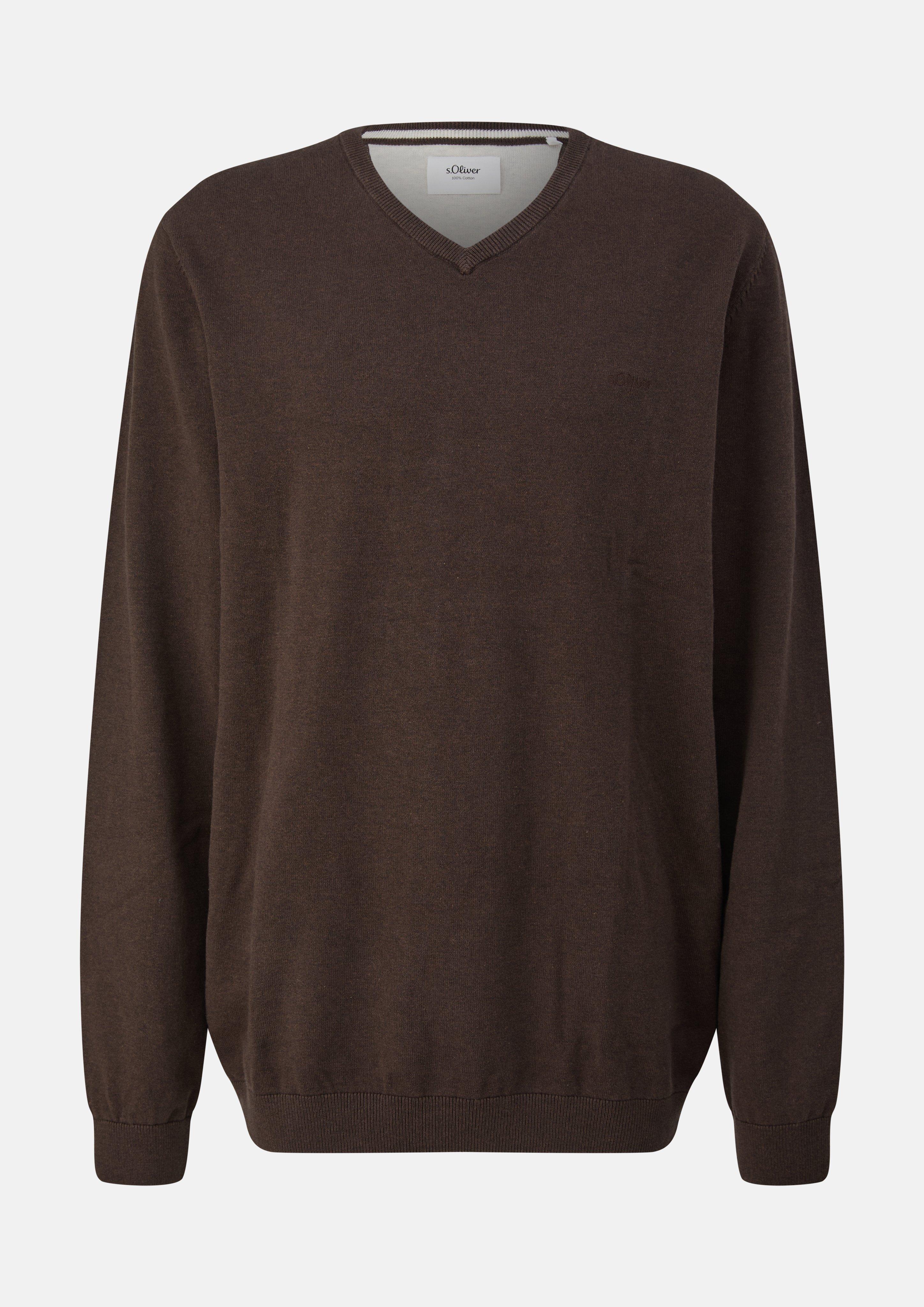 Hommes Pull en tricot en brun de s.Oliver Men Tall Sizes