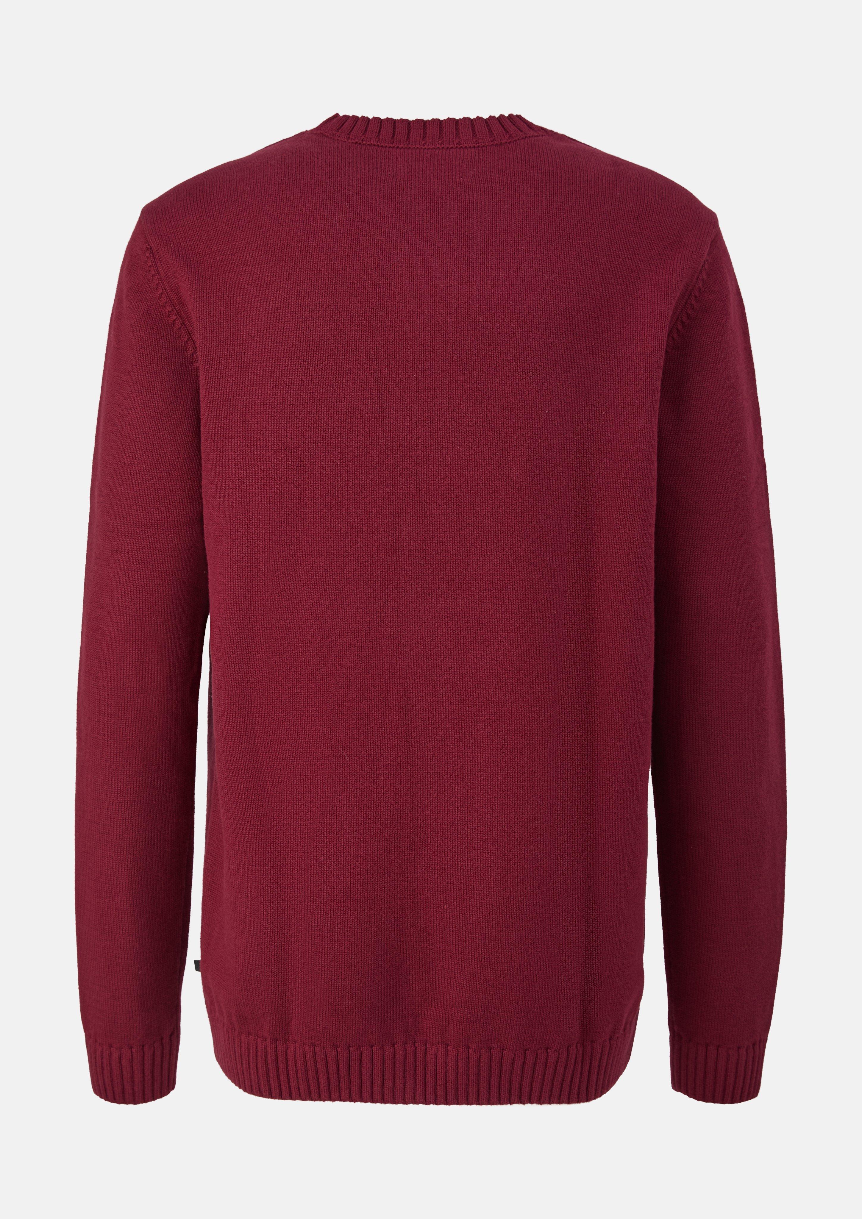 Heren Gebreide trui in rood van s.Oliver Men Tall Sizes