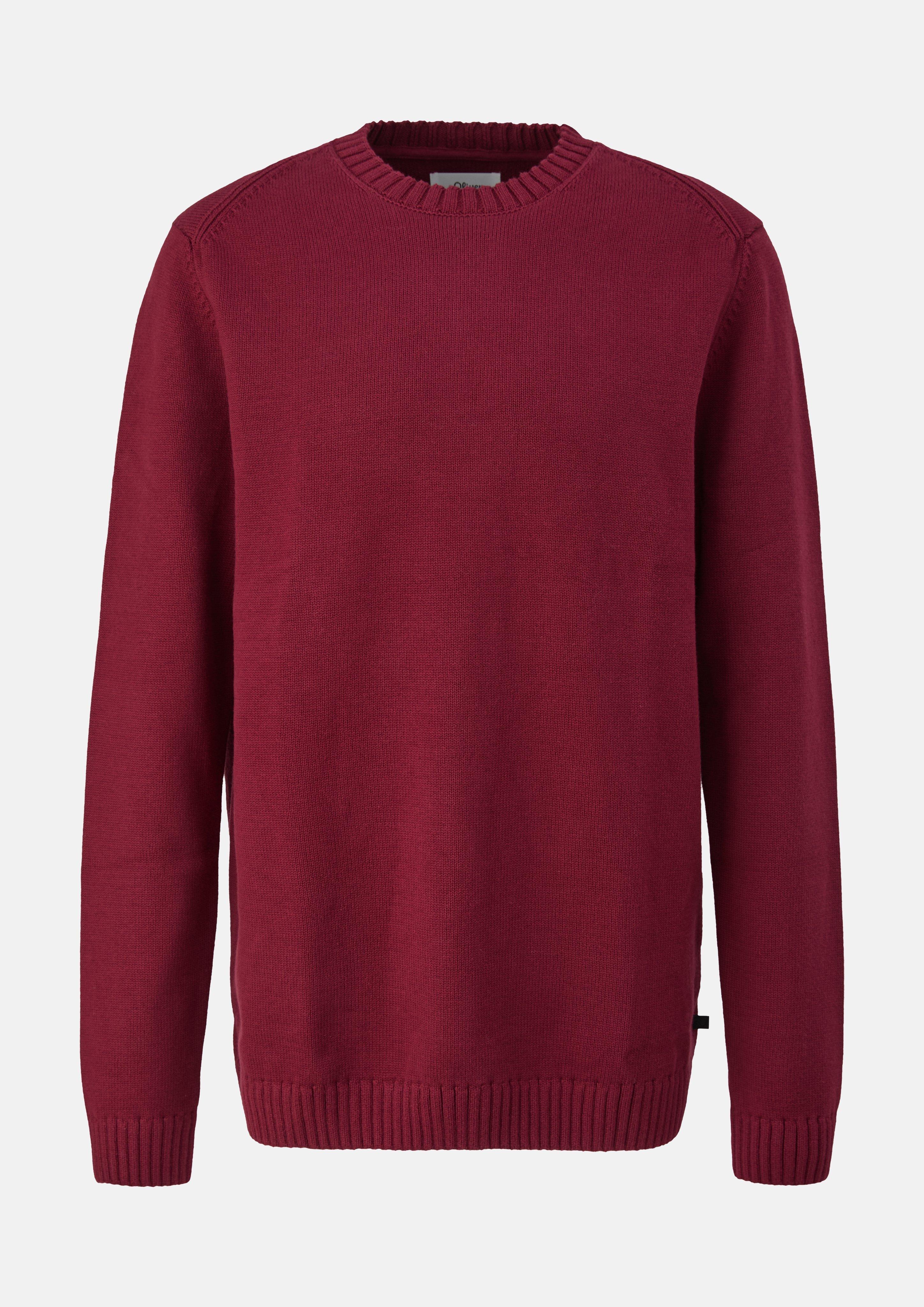 Gebreide trui in bordeaux van s.Oliver Men Tall Sizes