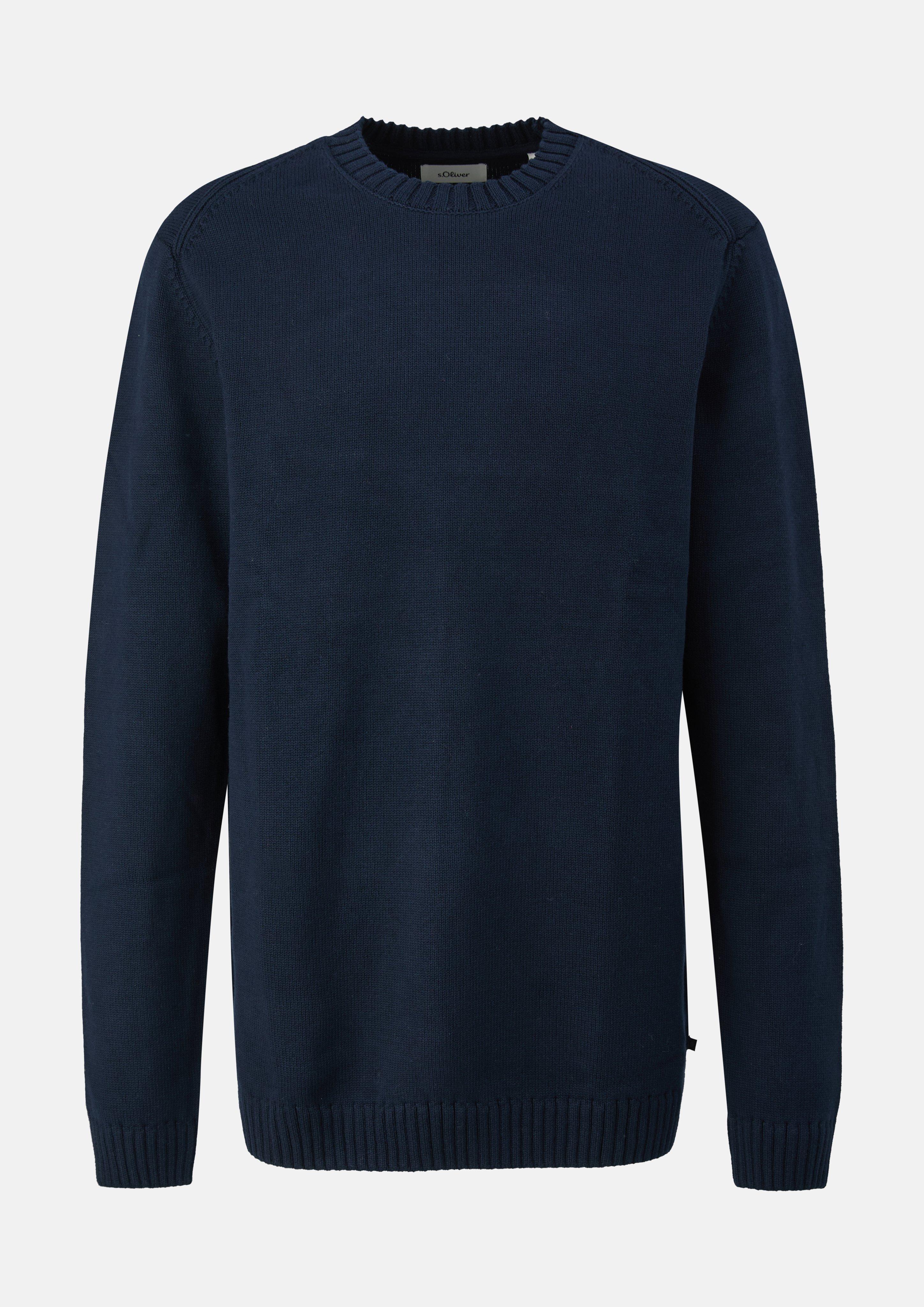 Knitted pullover in navy by s.Oliver Men Tall Sizes