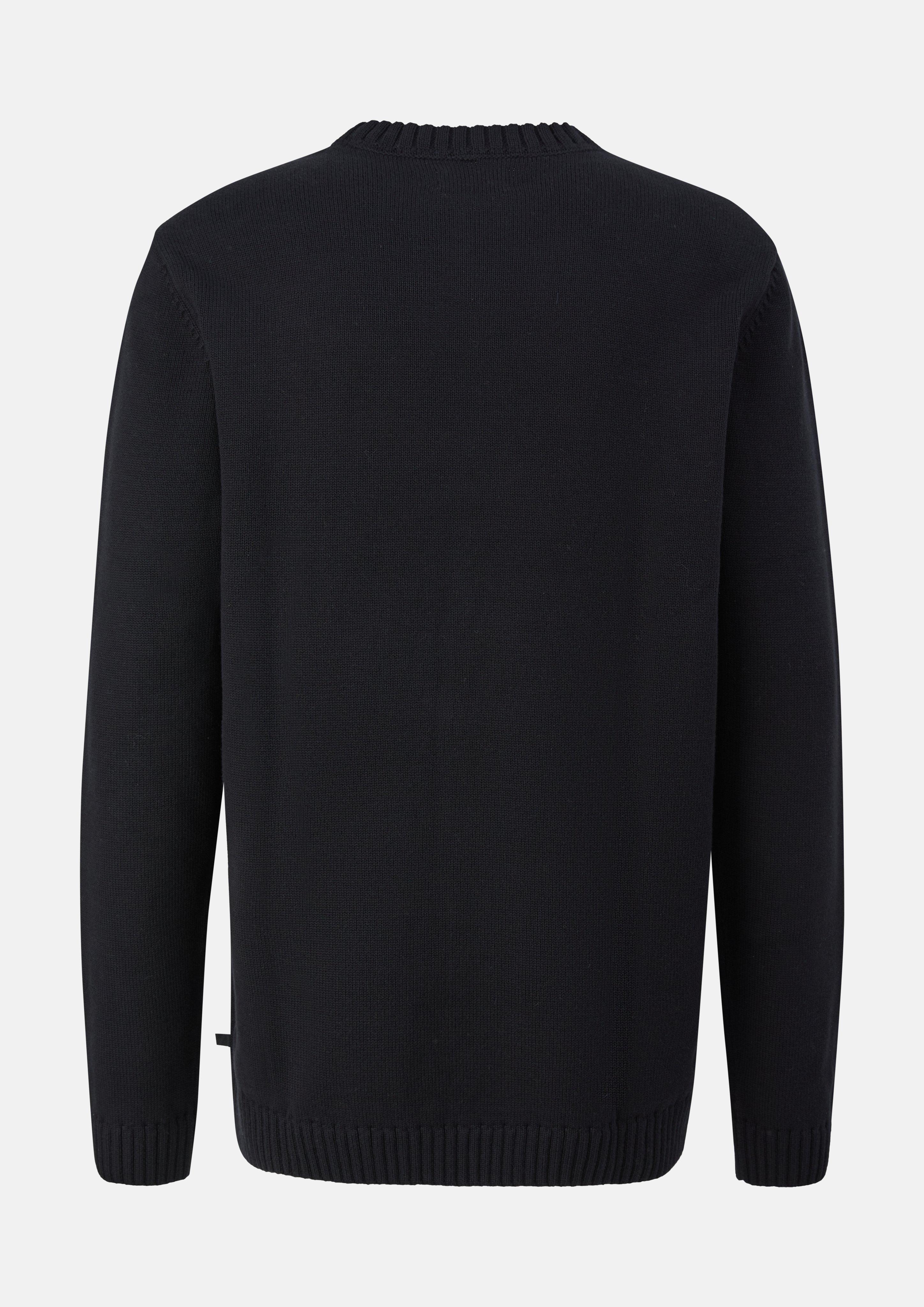 Hommes Pull en tricot en noir de s.Oliver Men Tall Sizes