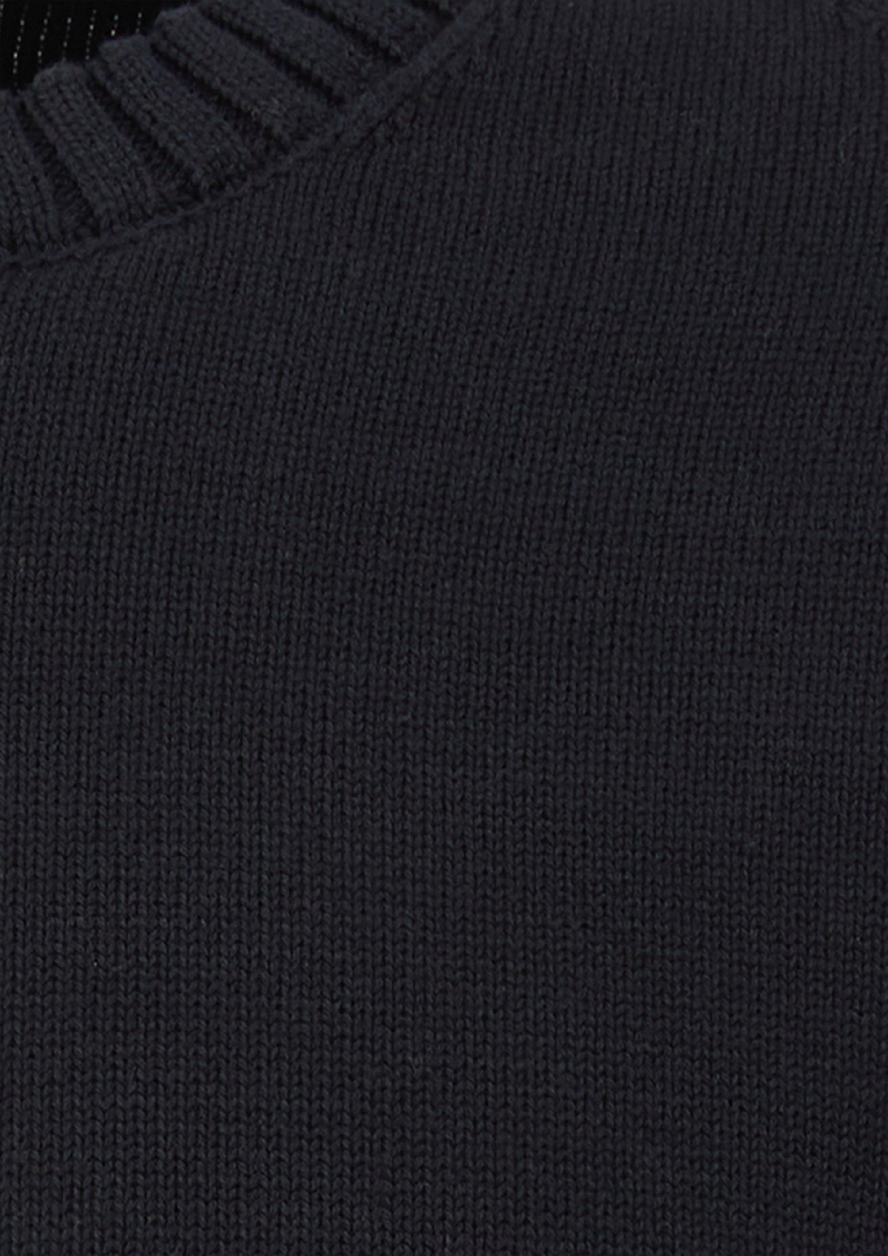Hommes Pull en tricot en noir de s.Oliver Men Tall Sizes