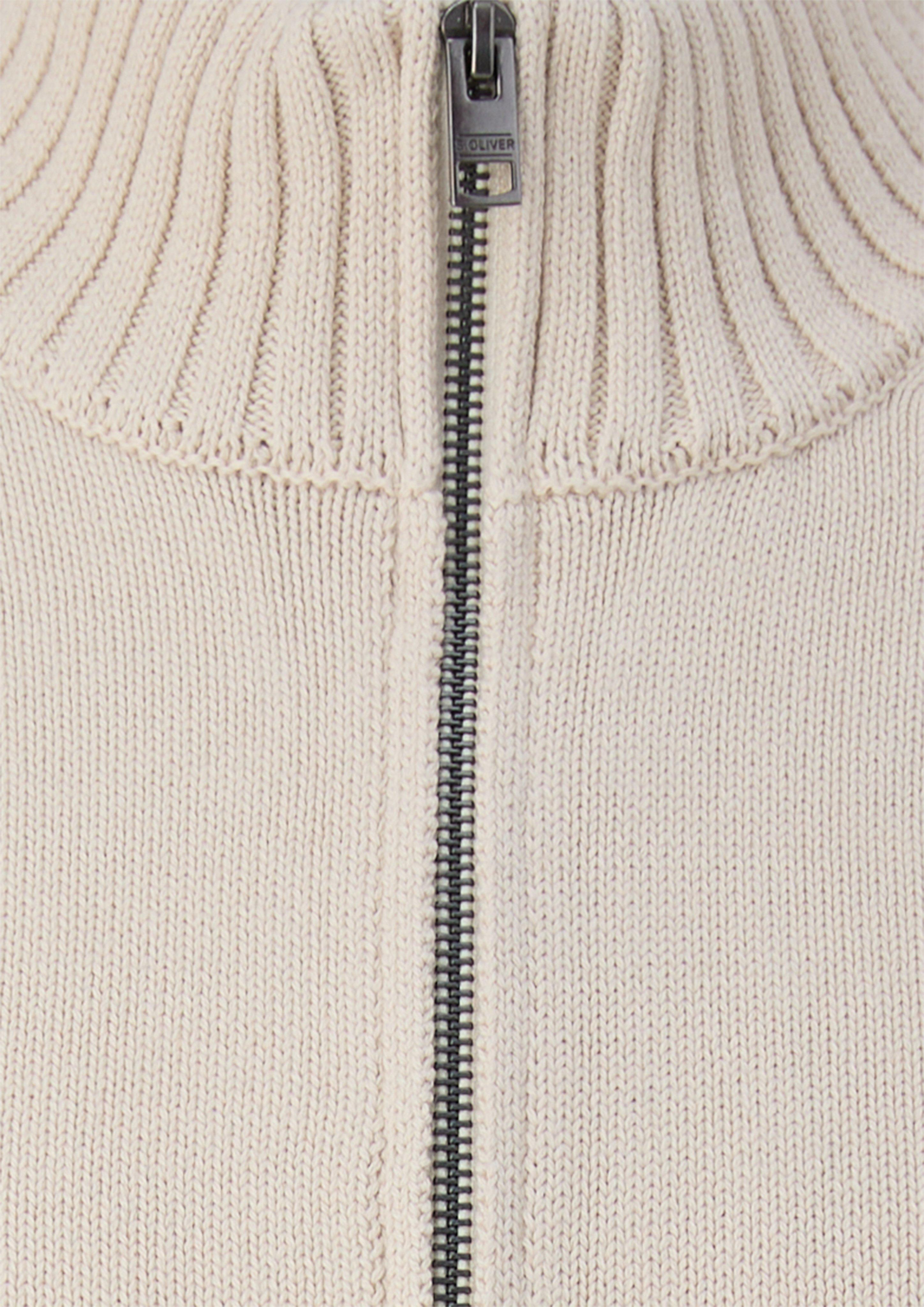 Men Cardigan in beige by s.Oliver Men Tall Sizes
