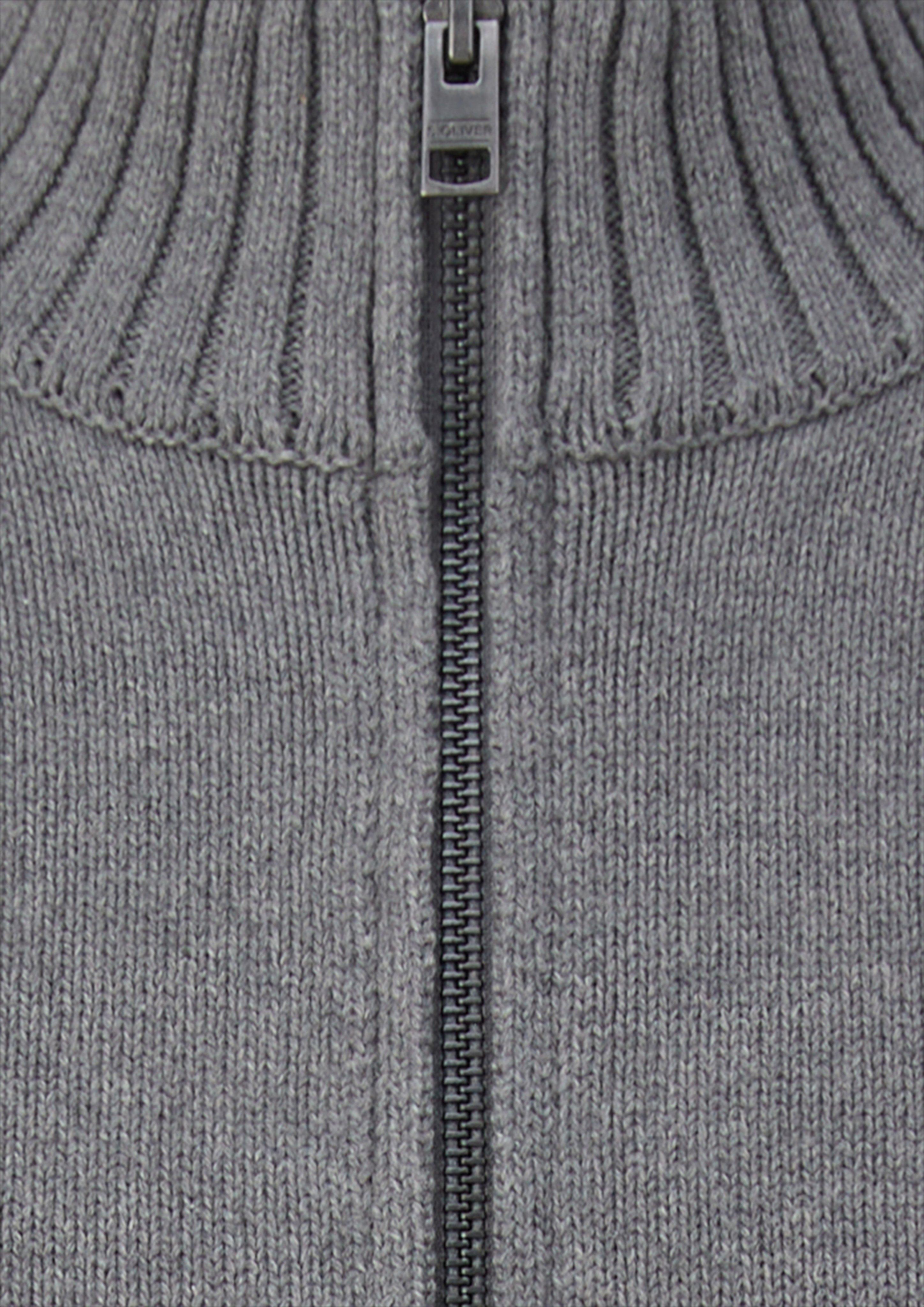 Heren Gebreid Vest in grijs van s.Oliver Men Tall Sizes
