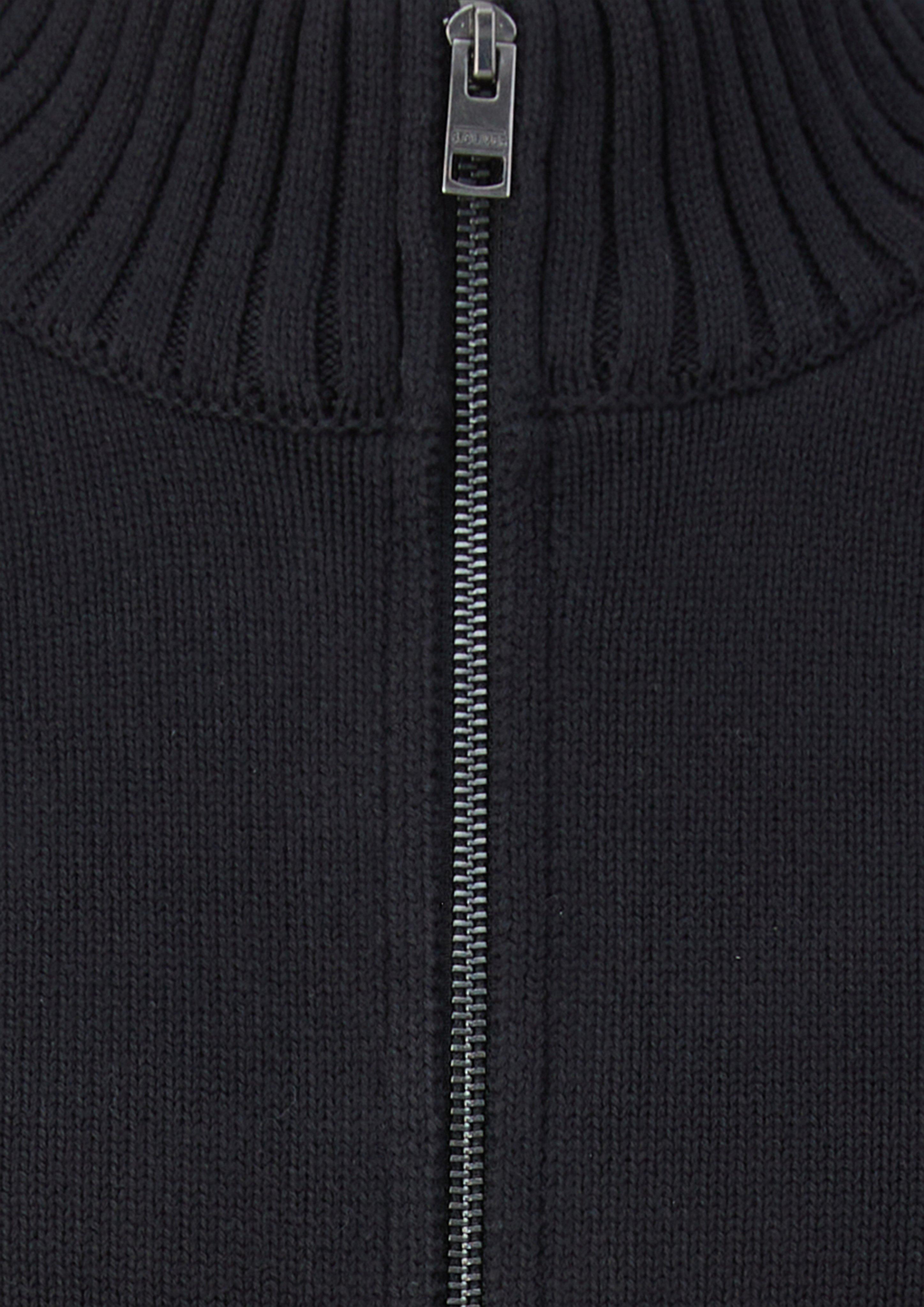 Hommes Veste en tricot en noir de s.Oliver Men Tall Sizes