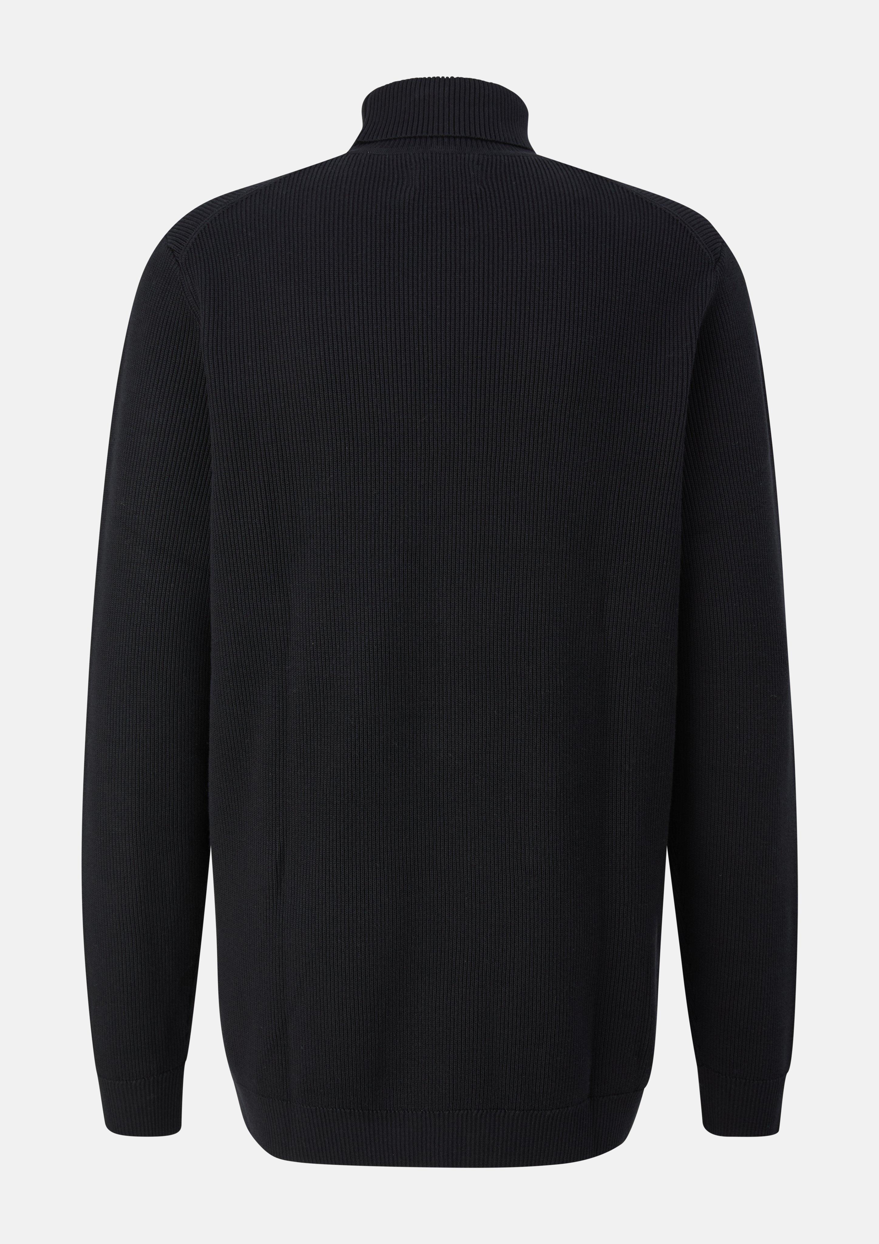 Men Knitted pullover in black by s.Oliver Men Tall Sizes