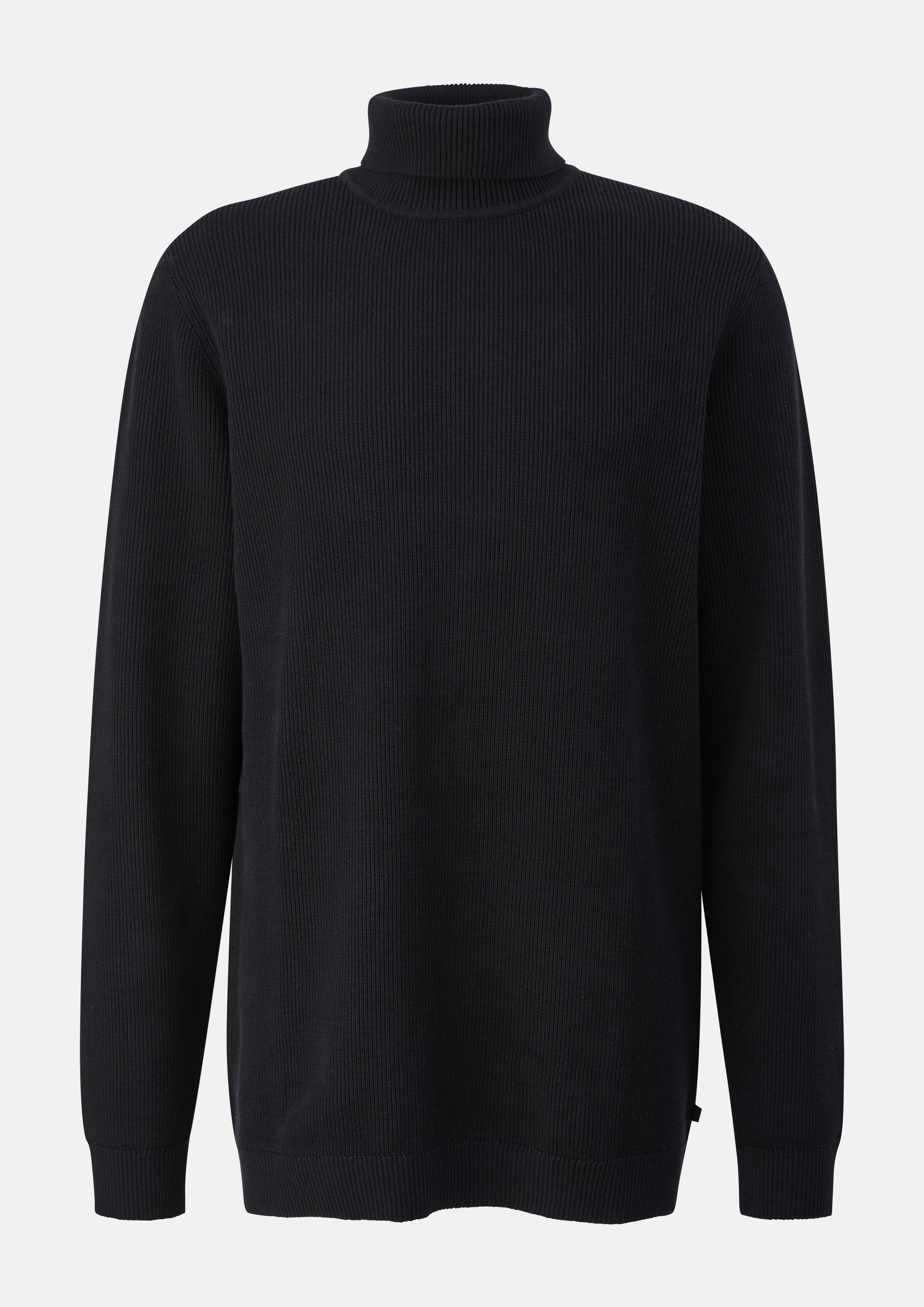 Knitted pullover in black by s.Oliver Men Tall Sizes