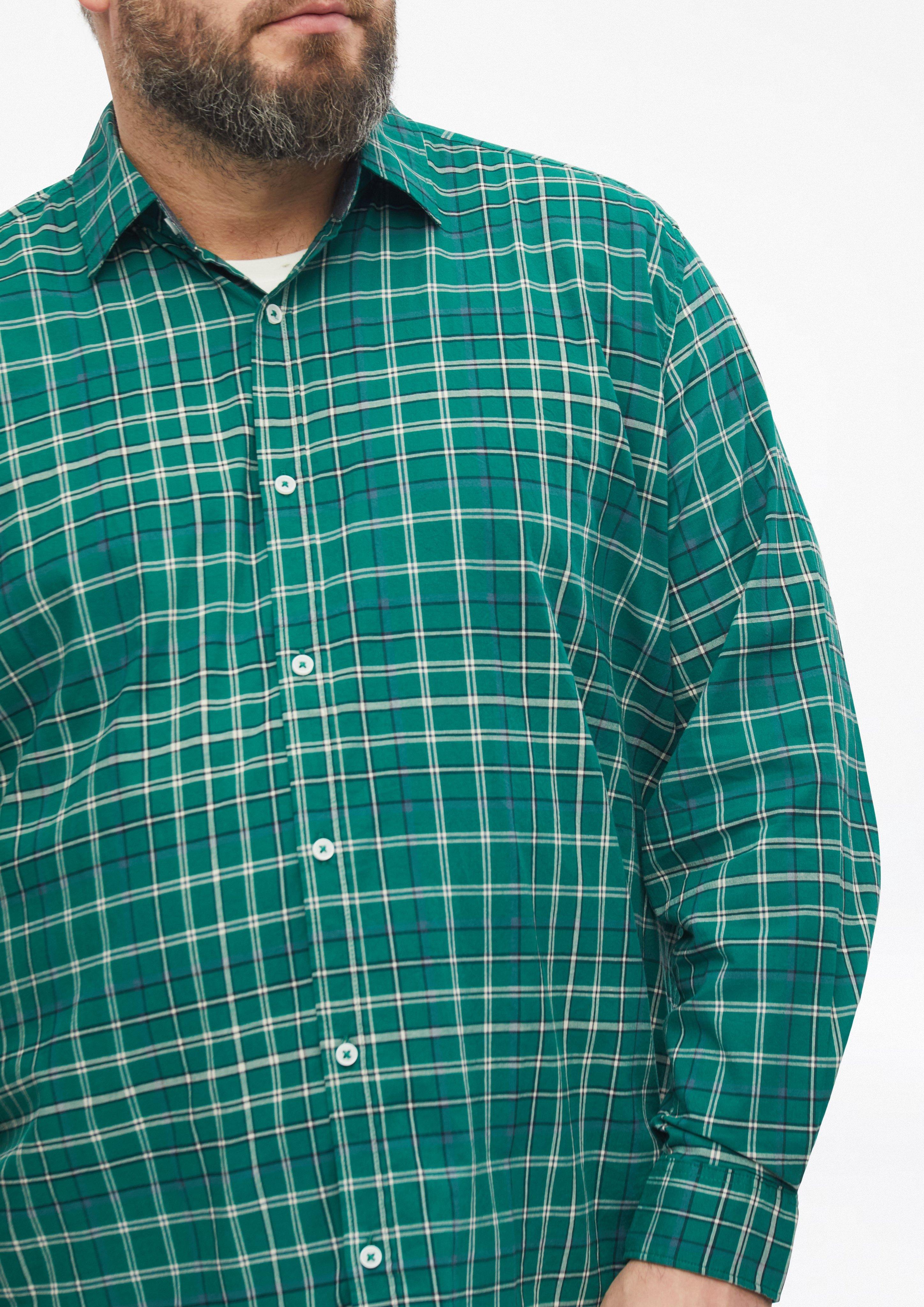 Men Slim Fit: Soft checkered shirt made of stretch cotton in multicoloured by s.Oliver Men Big Sizes