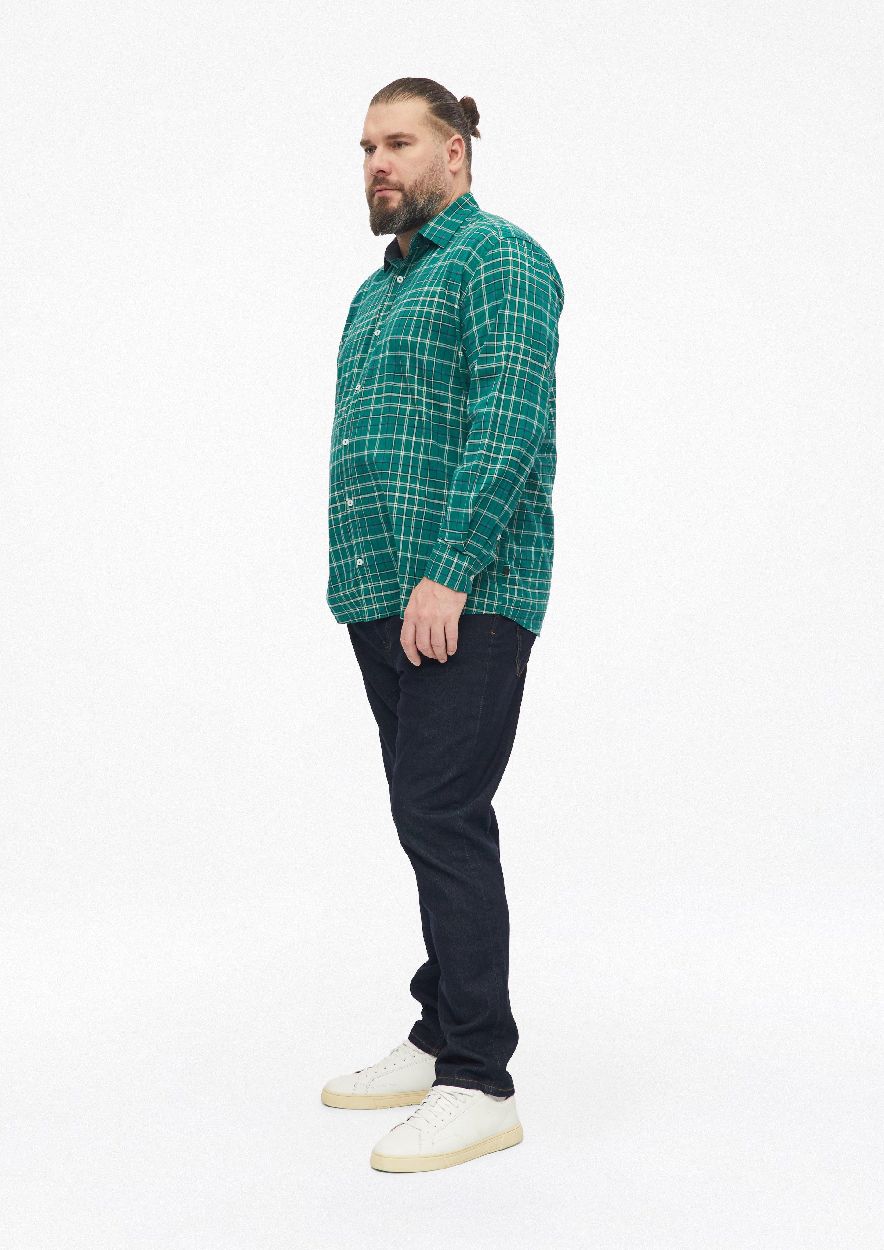Men Slim Fit: Soft checkered shirt made of stretch cotton in multicoloured by s.Oliver Men Big Sizes