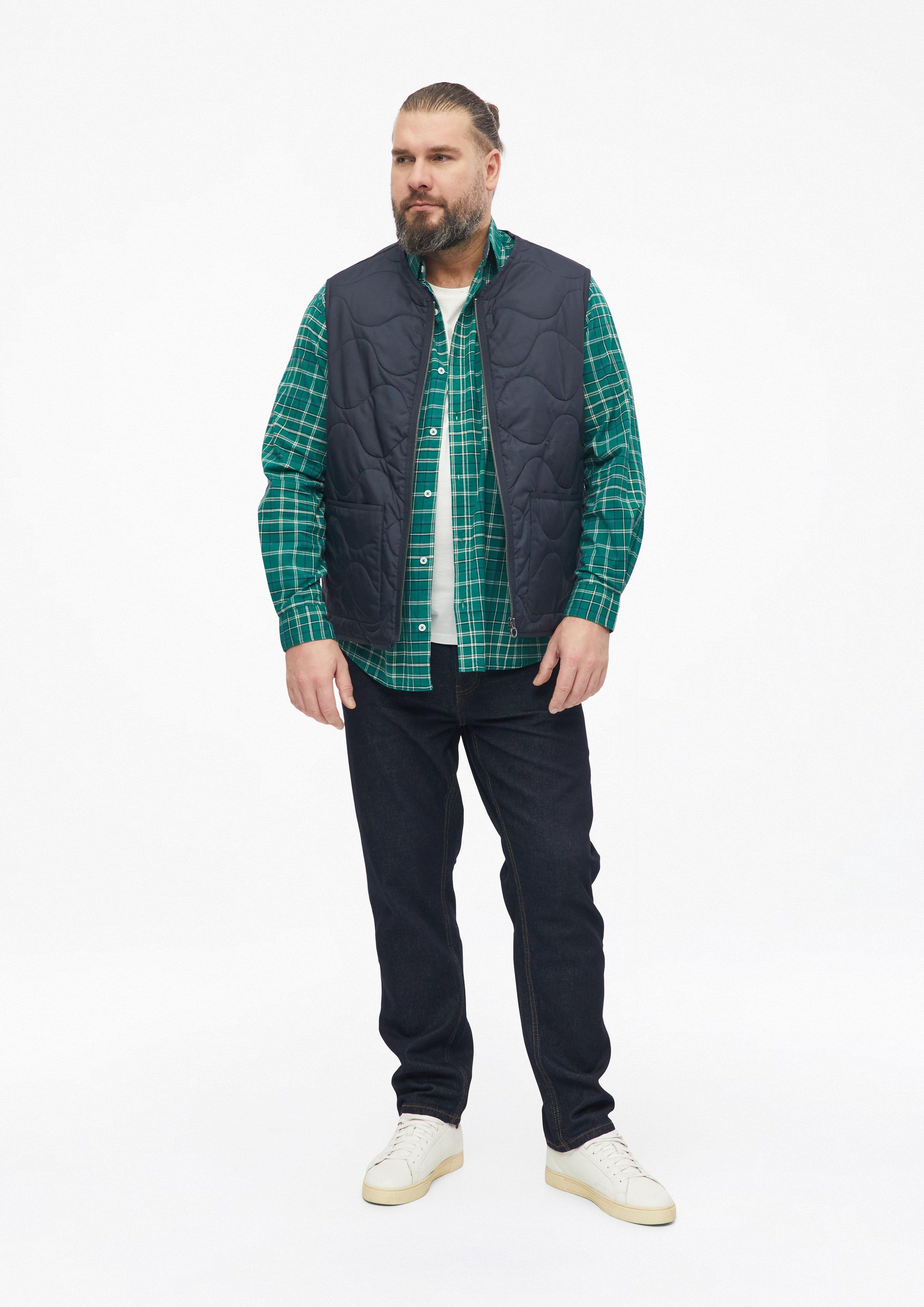 Men Slim Fit: Soft checkered shirt made of stretch cotton in multicoloured by s.Oliver Men Big Sizes