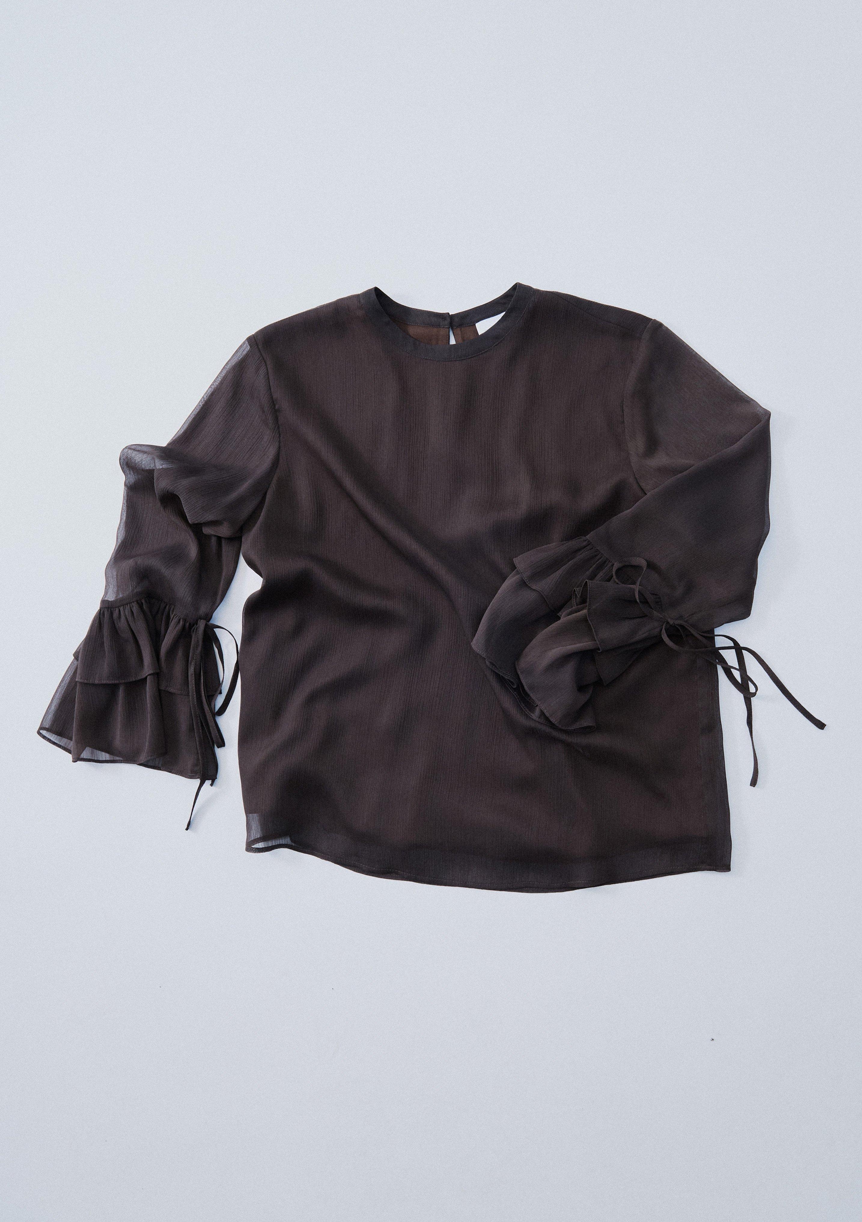 Bluse in dunkelbraun von COMMA