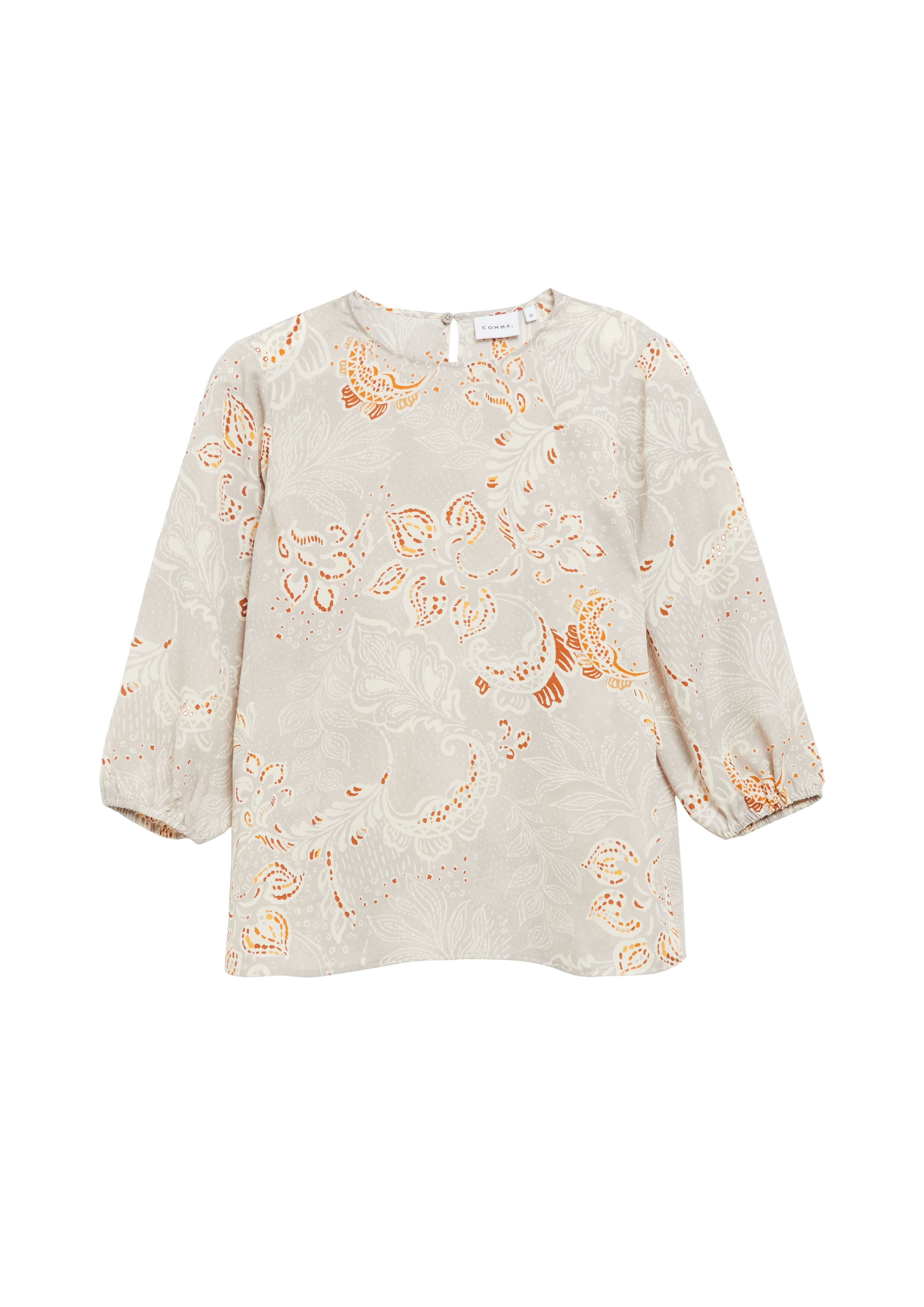 Crêpe-blouse met all-over-print
