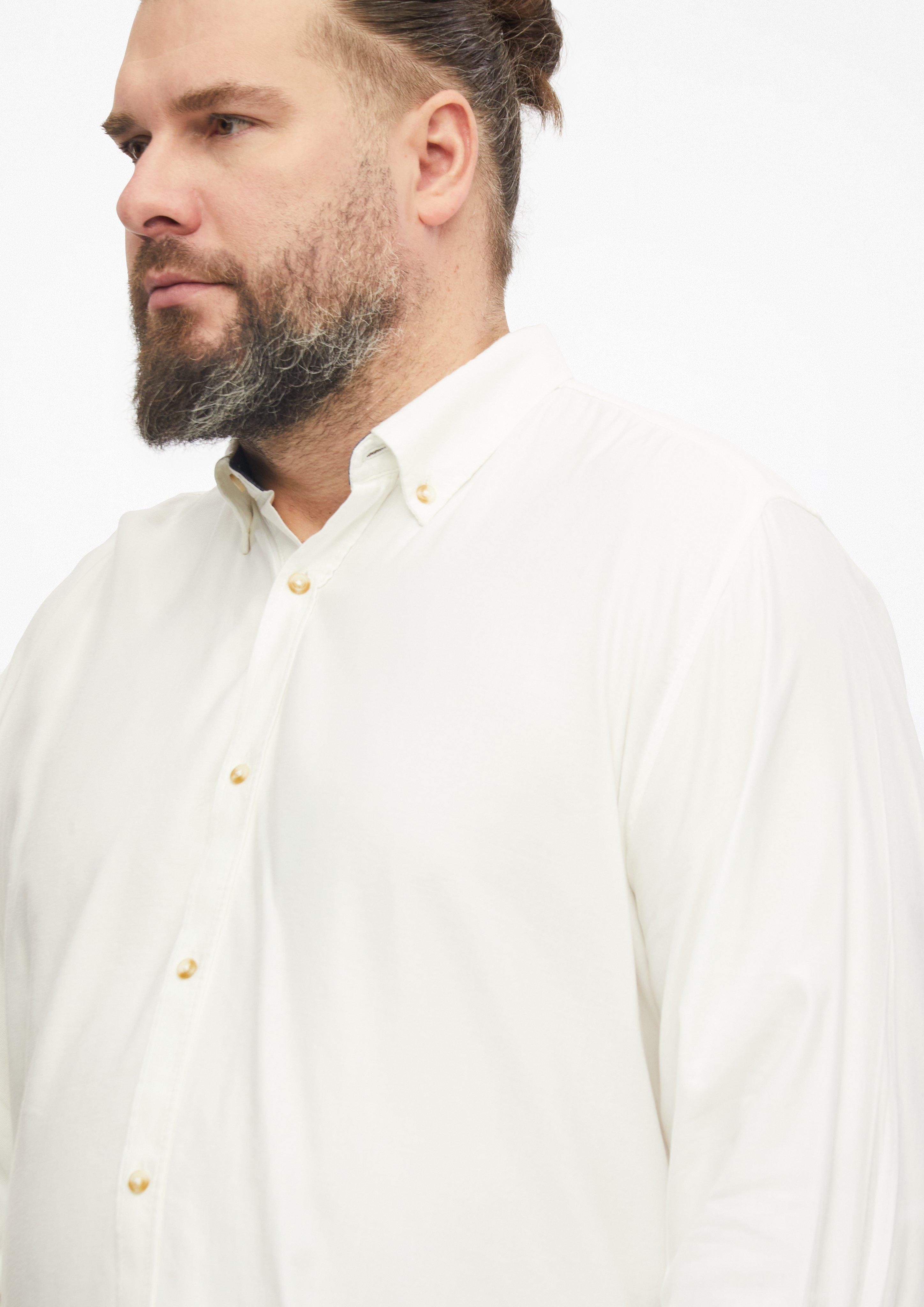 Páni Regular Fit: košeľa mäkká na dotyk s golierom na gombíky vo farbe krémová od s.Oliver Men Big Sizes