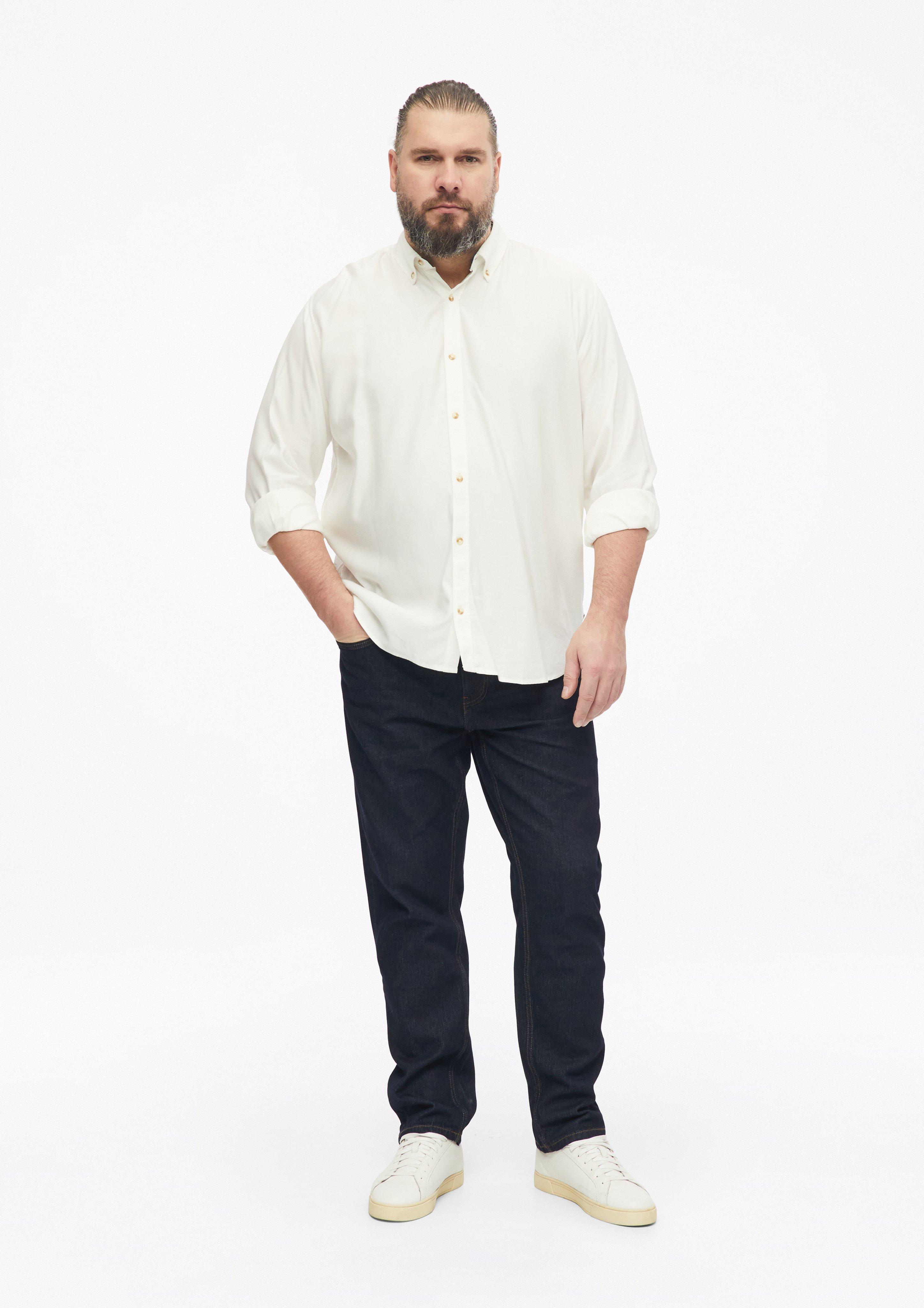 Páni Regular Fit: košeľa mäkká na dotyk s golierom na gombíky vo farbe krémová od s.Oliver Men Big Sizes
