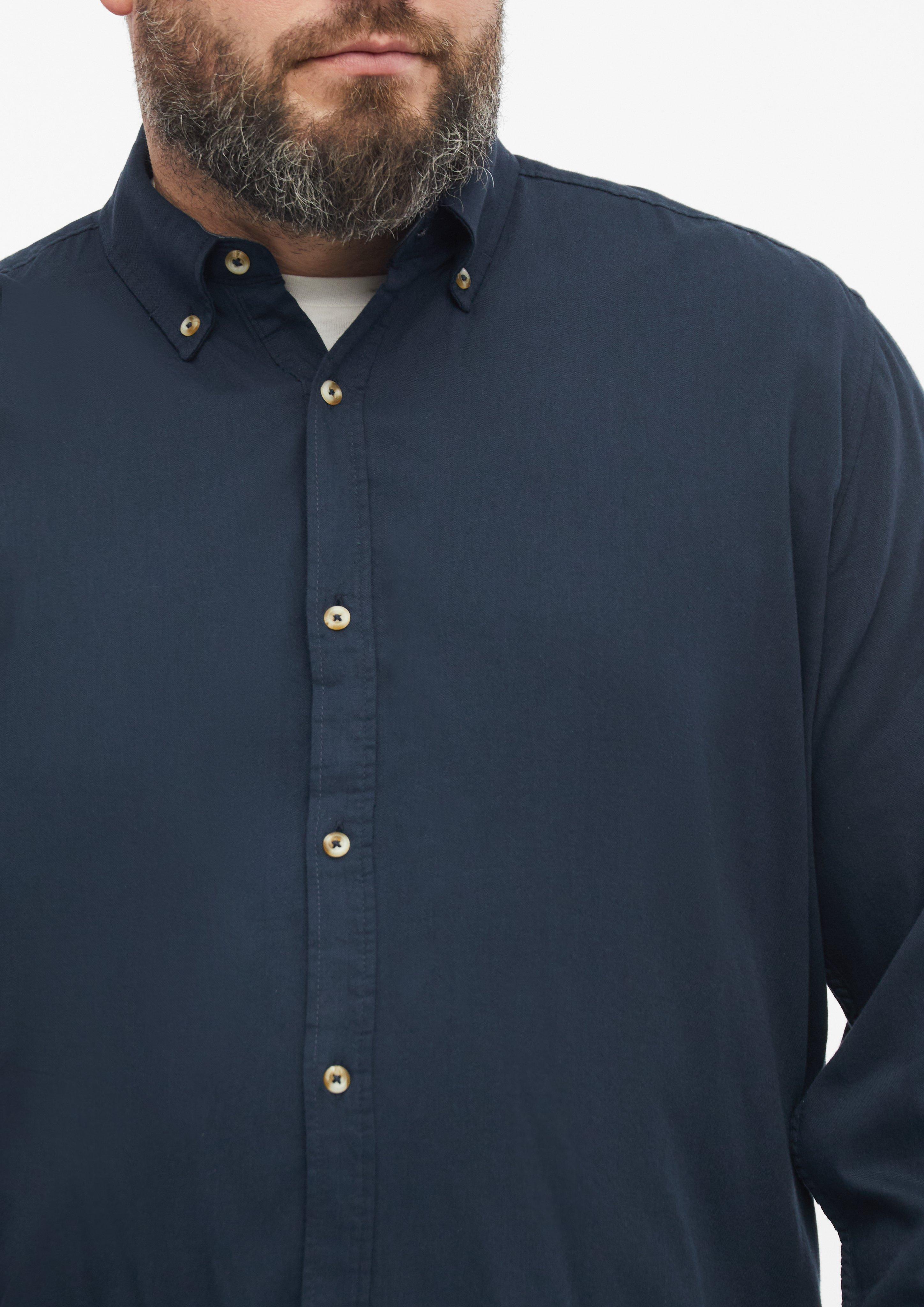 Páni Regular Fit: košeľa mäkká na dotyk s golierom na gombíky vo farbe modrá od s.Oliver Men Big Sizes