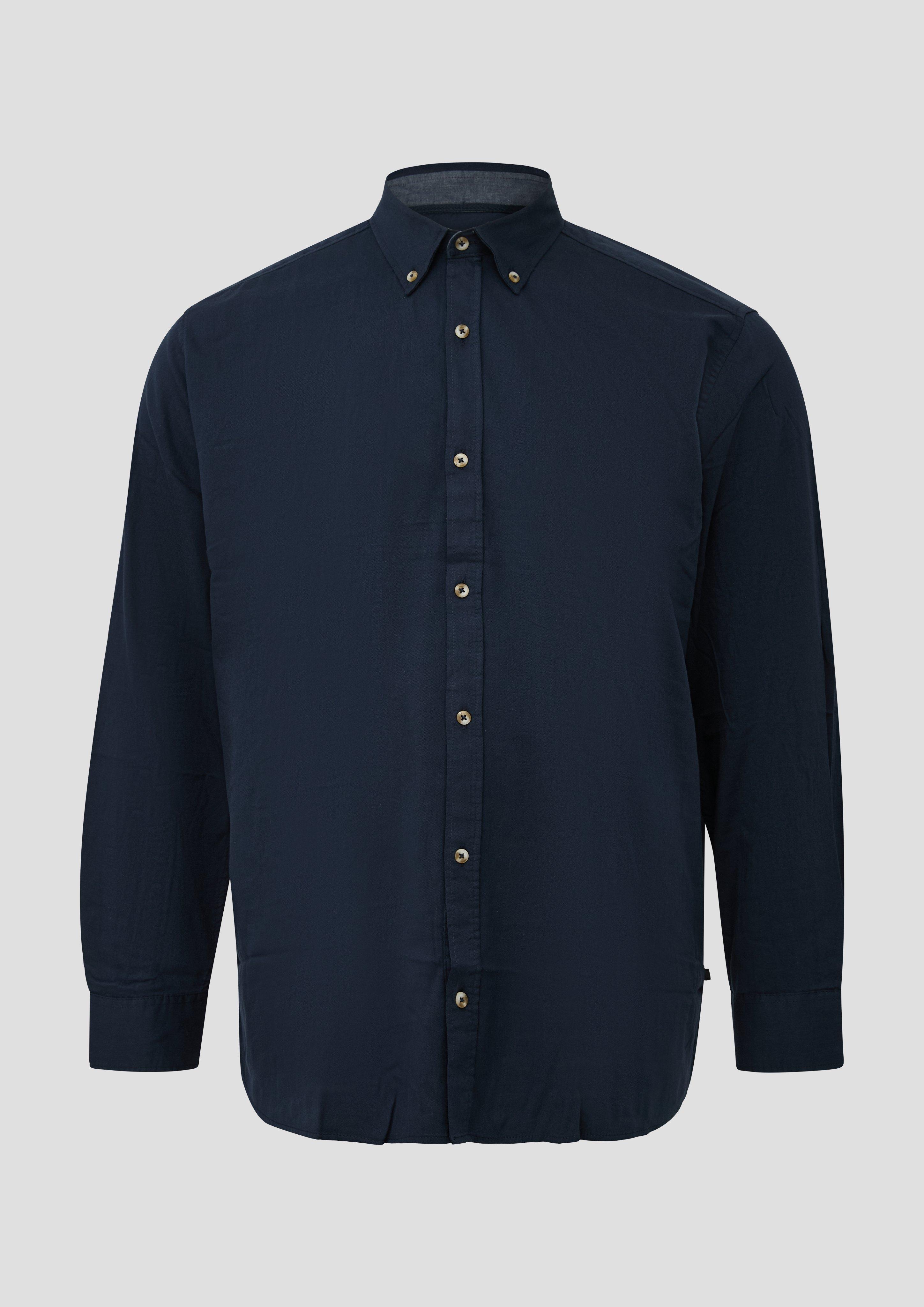 Hommes Coupe classique : chemise au toucher doux avec col boutonné en bleu de s.Oliver Men Big Sizes