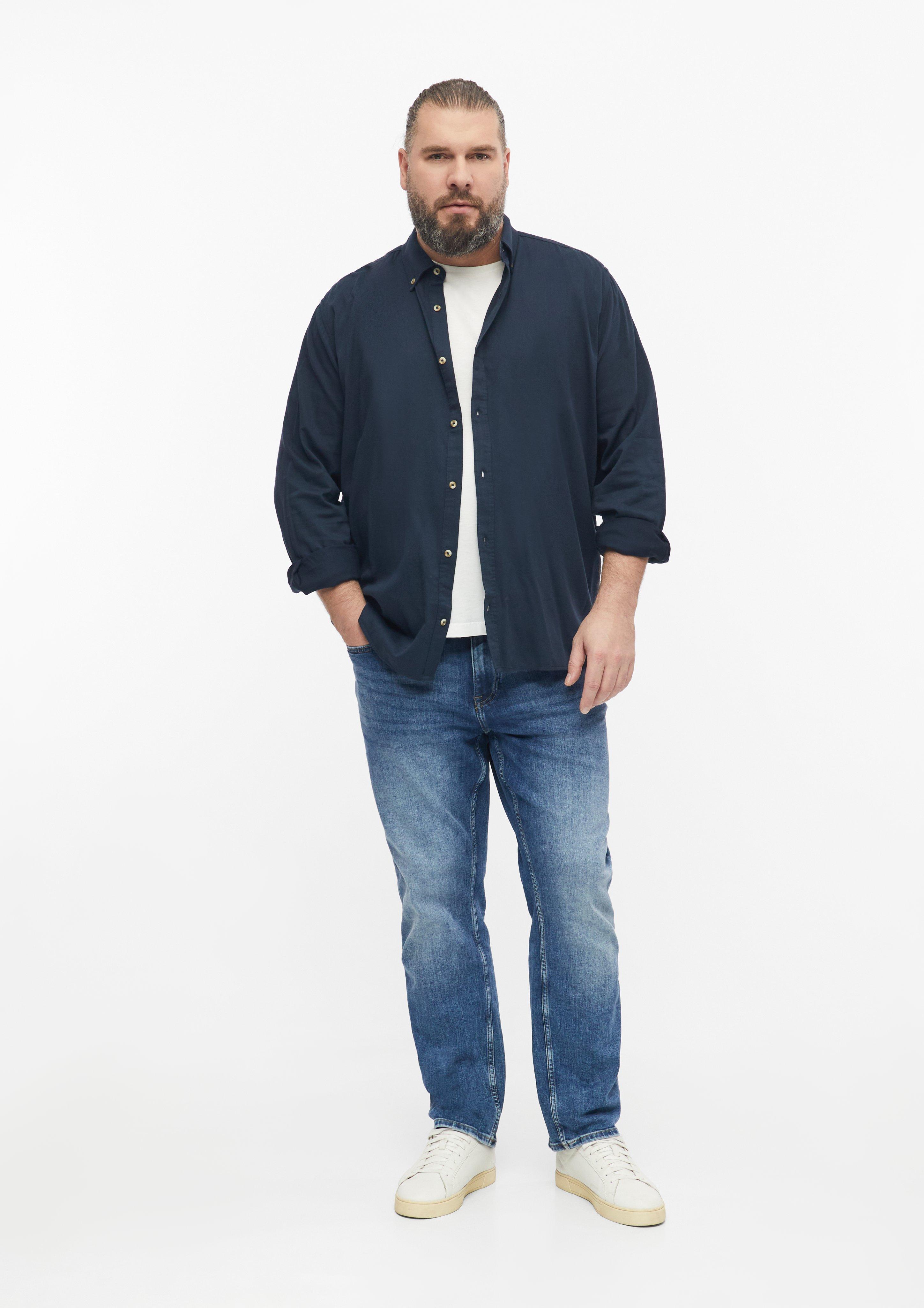Páni Regular Fit: košeľa mäkká na dotyk s golierom na gombíky vo farbe modrá od s.Oliver Men Big Sizes