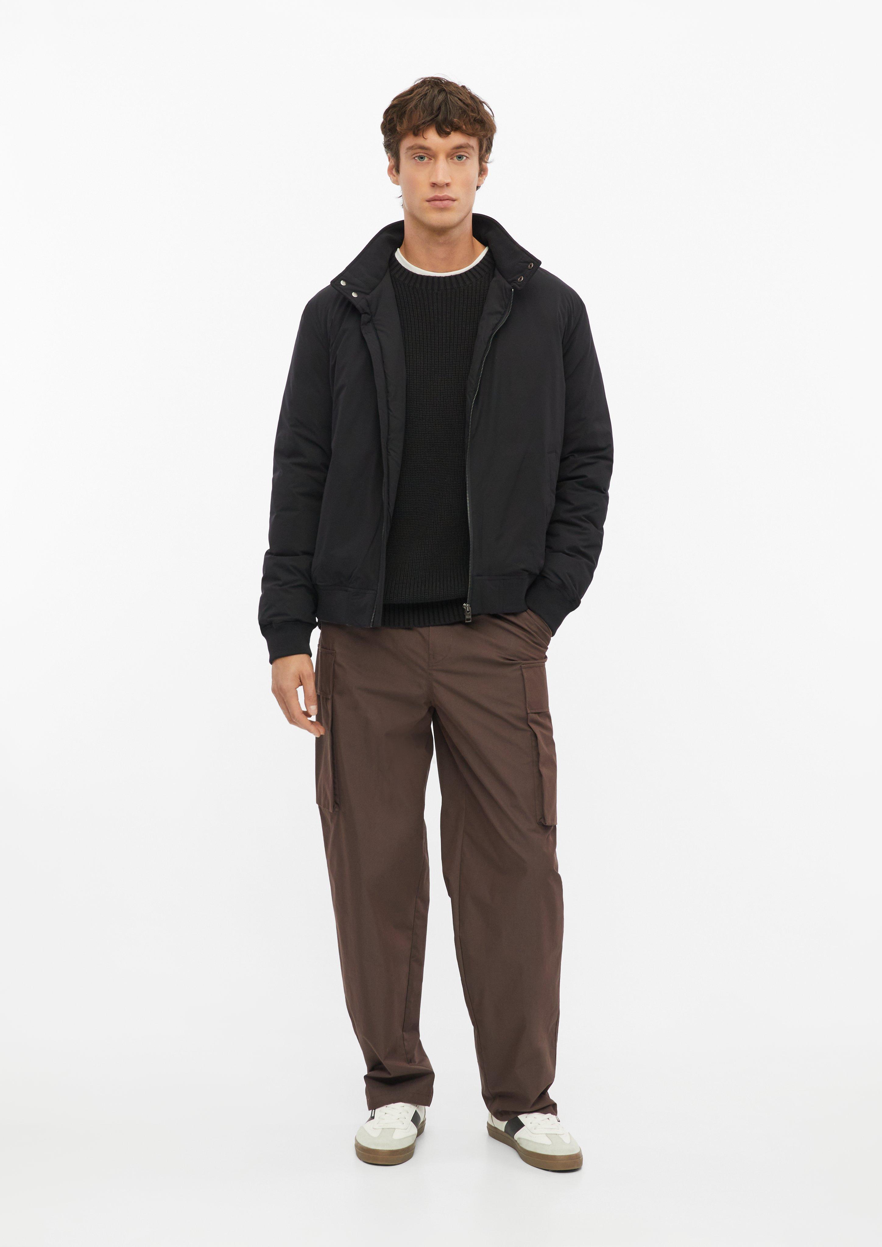 Herren Gefütterte Blouson-Jacke mit 100% Daune in schwarz von s.Oliver