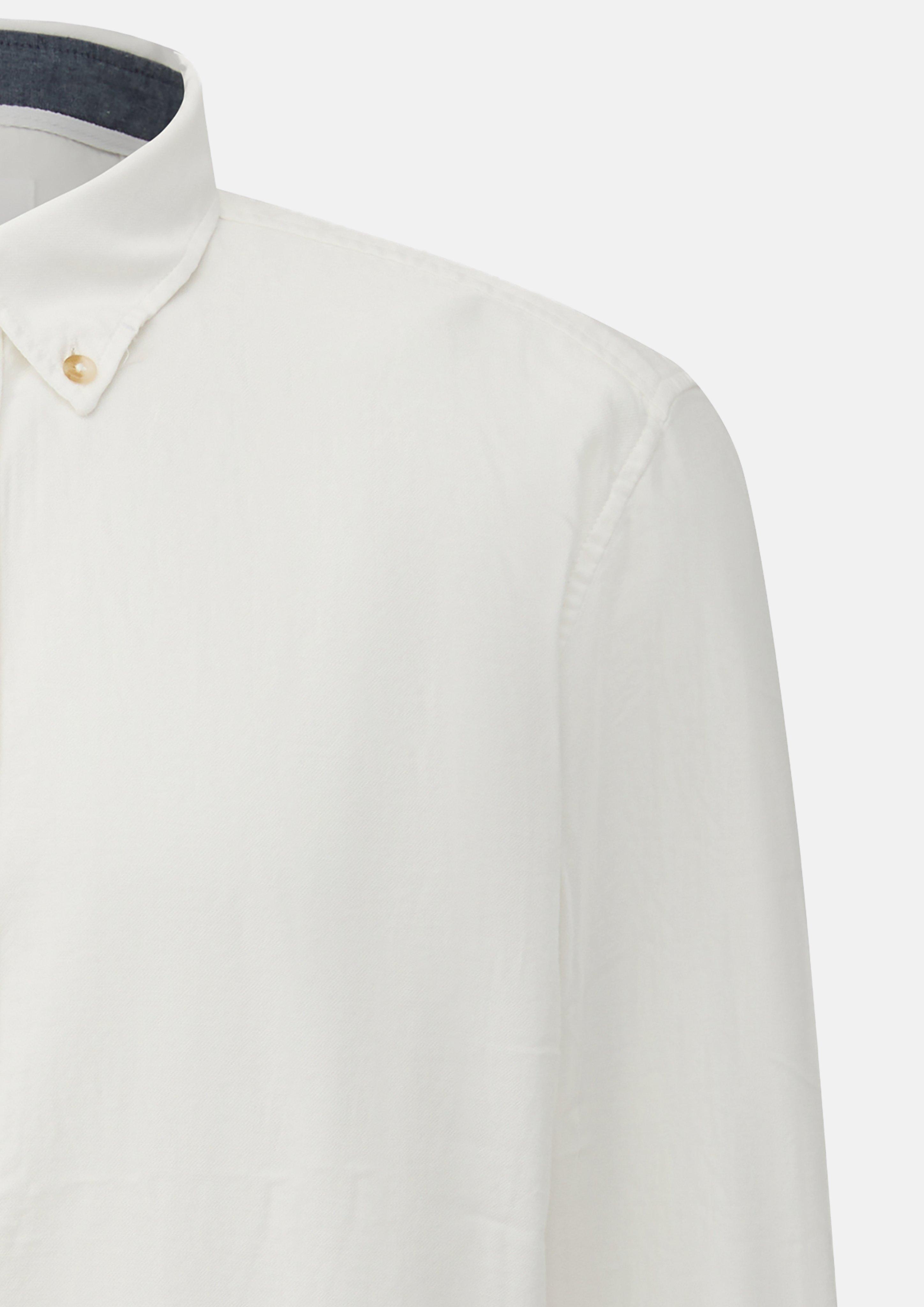 Hommes Coupe classique : chemise au toucher doux avec col boutonné en crème de s.Oliver Men Tall Sizes