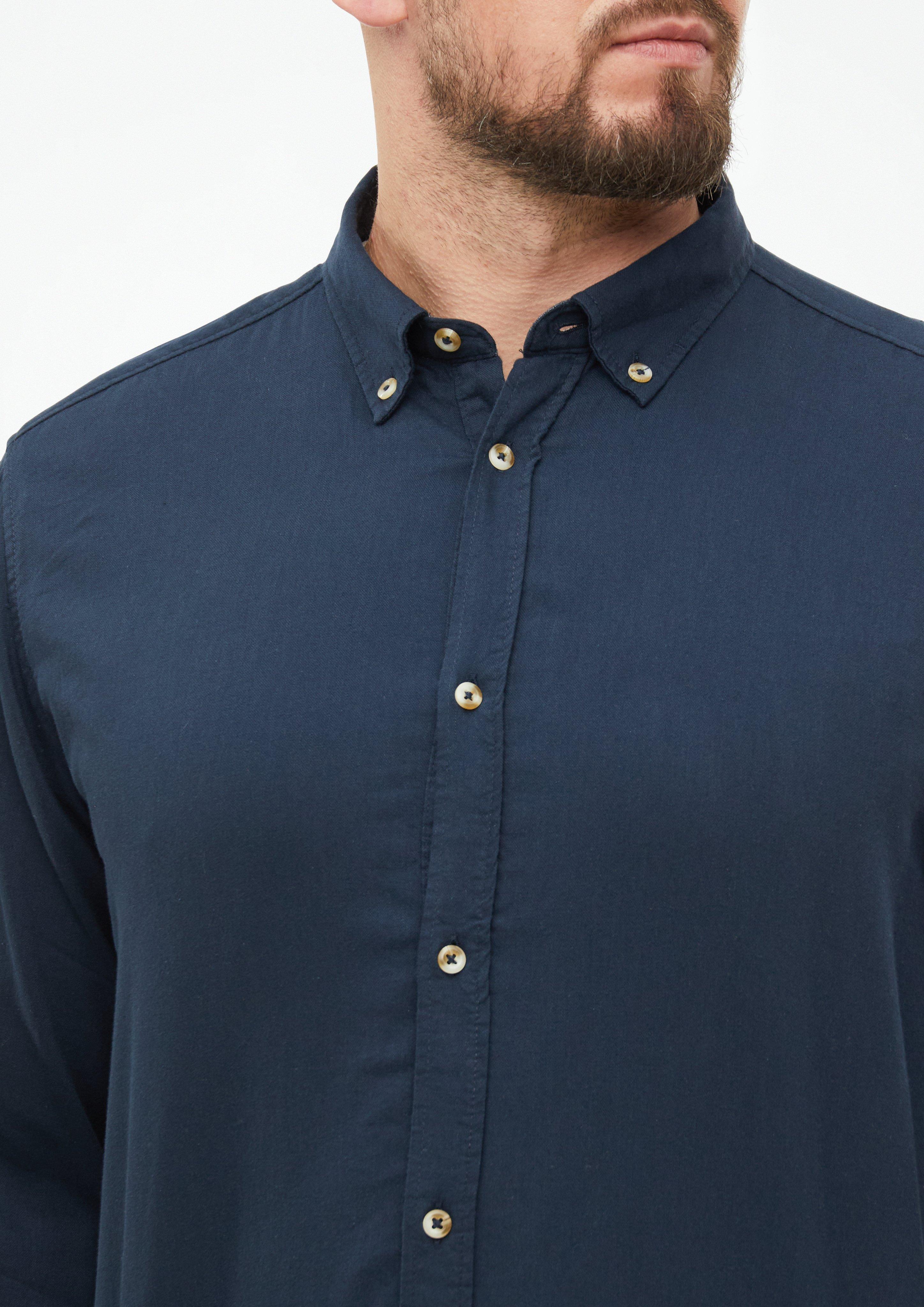 Hommes Coupe classique : chemise au toucher doux avec col boutonné en bleu de s.Oliver Men Tall Sizes