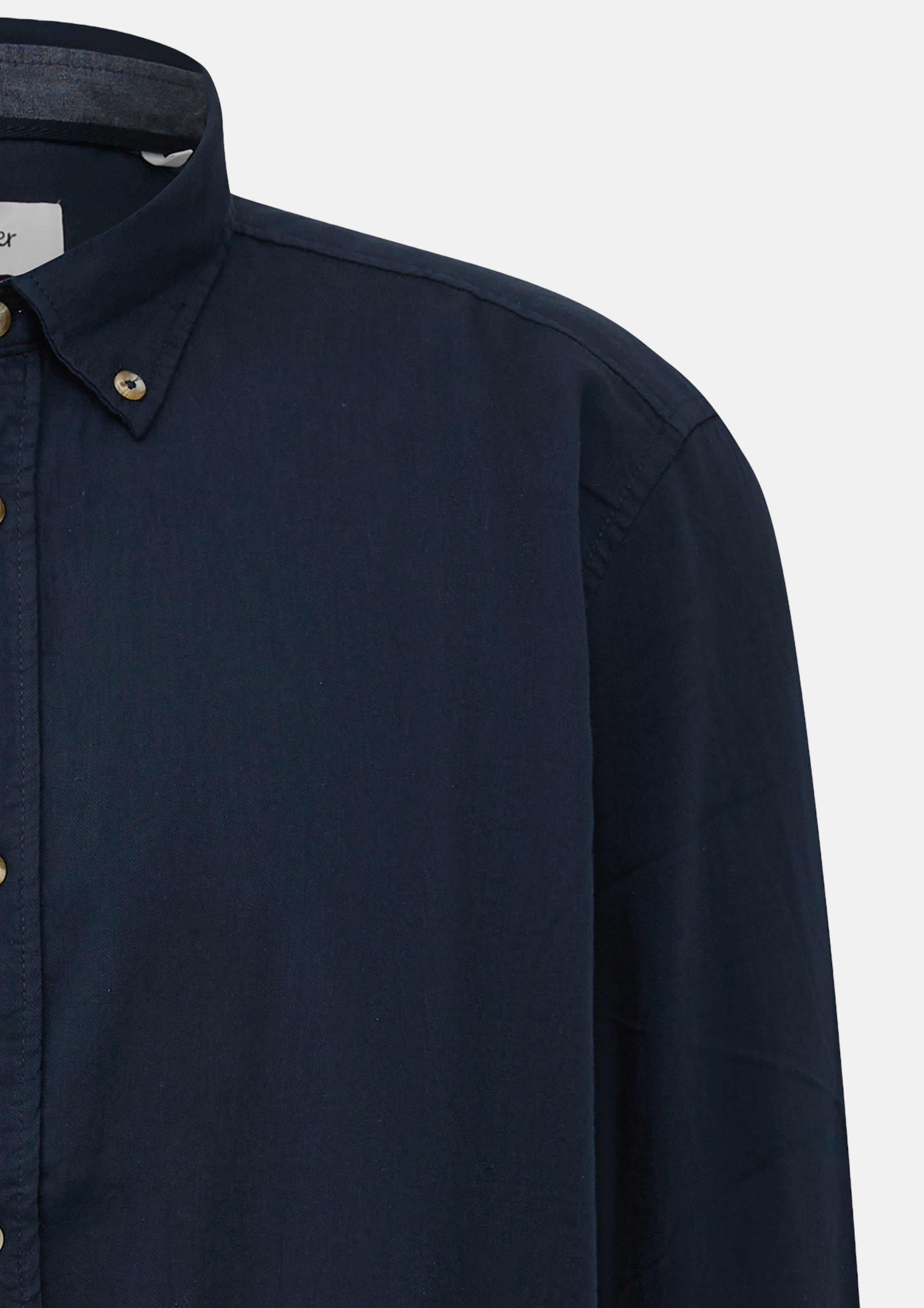 Hommes Coupe classique : chemise au toucher doux avec col boutonné en bleu de s.Oliver Men Tall Sizes