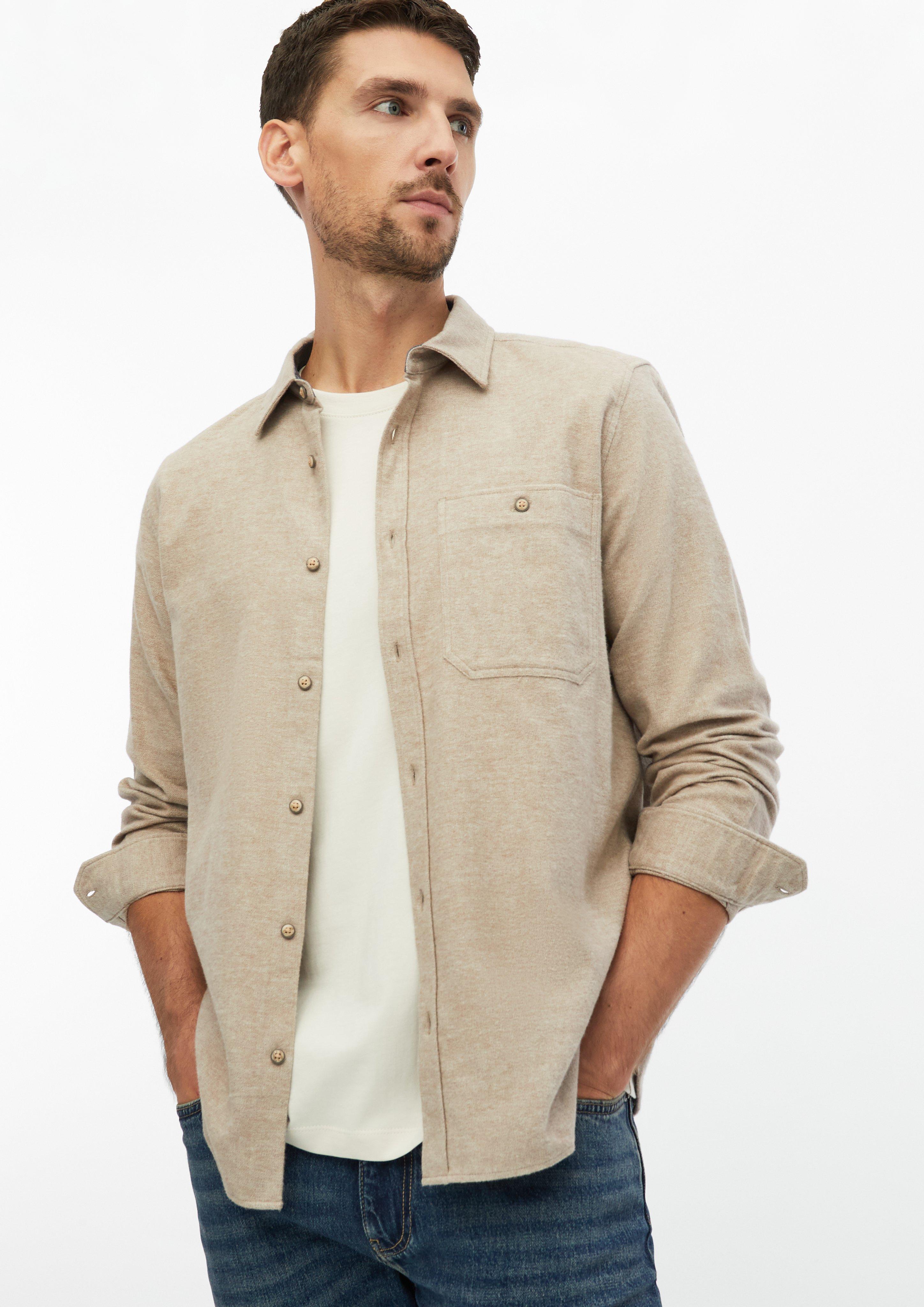 Crewneck-T-Shirt mit Logo-Print in Farbe helles beige von s.Oliver