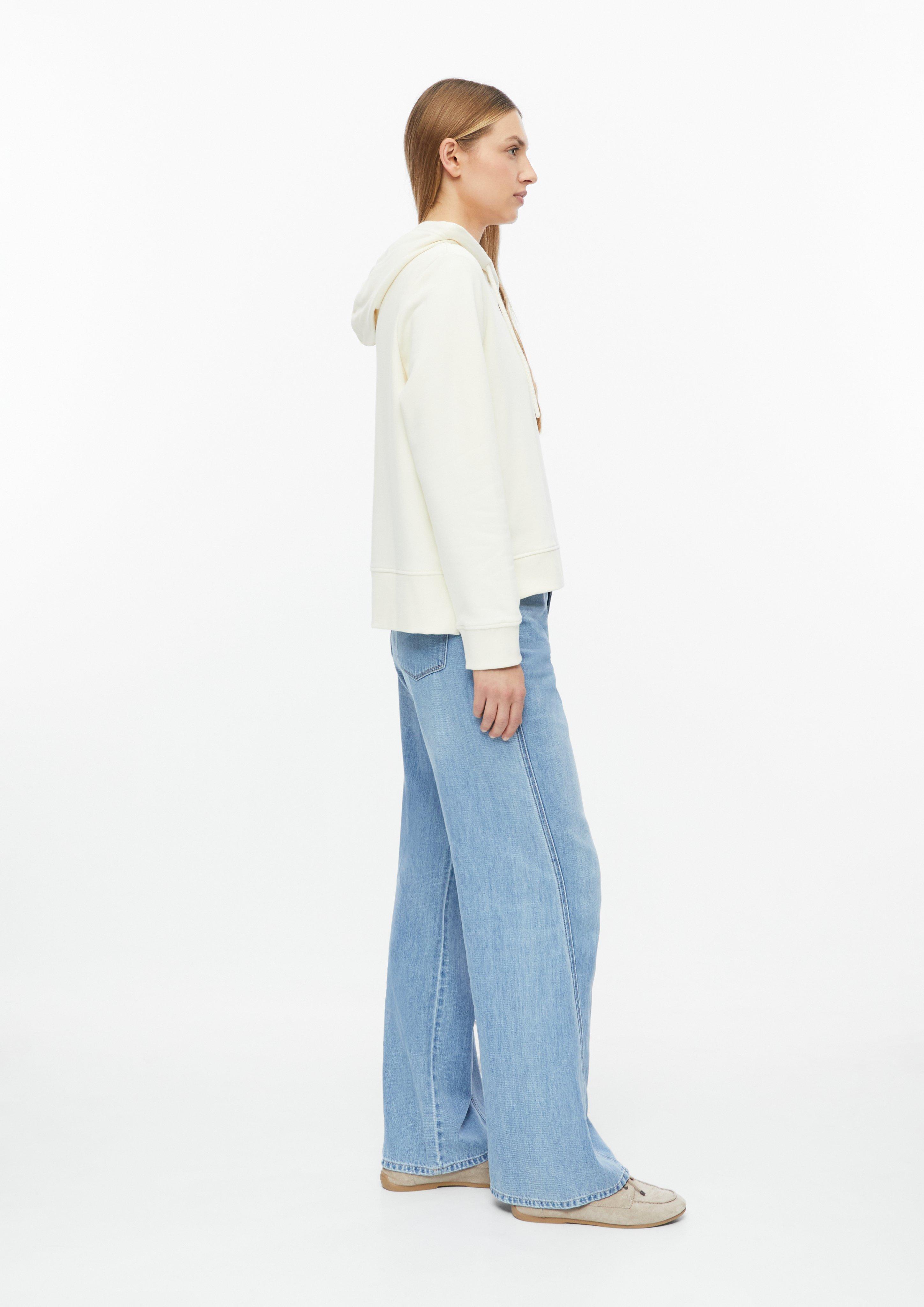 Damen Sweatshirt mit Kapuze im Relaxed Fit in creme von s.Oliver